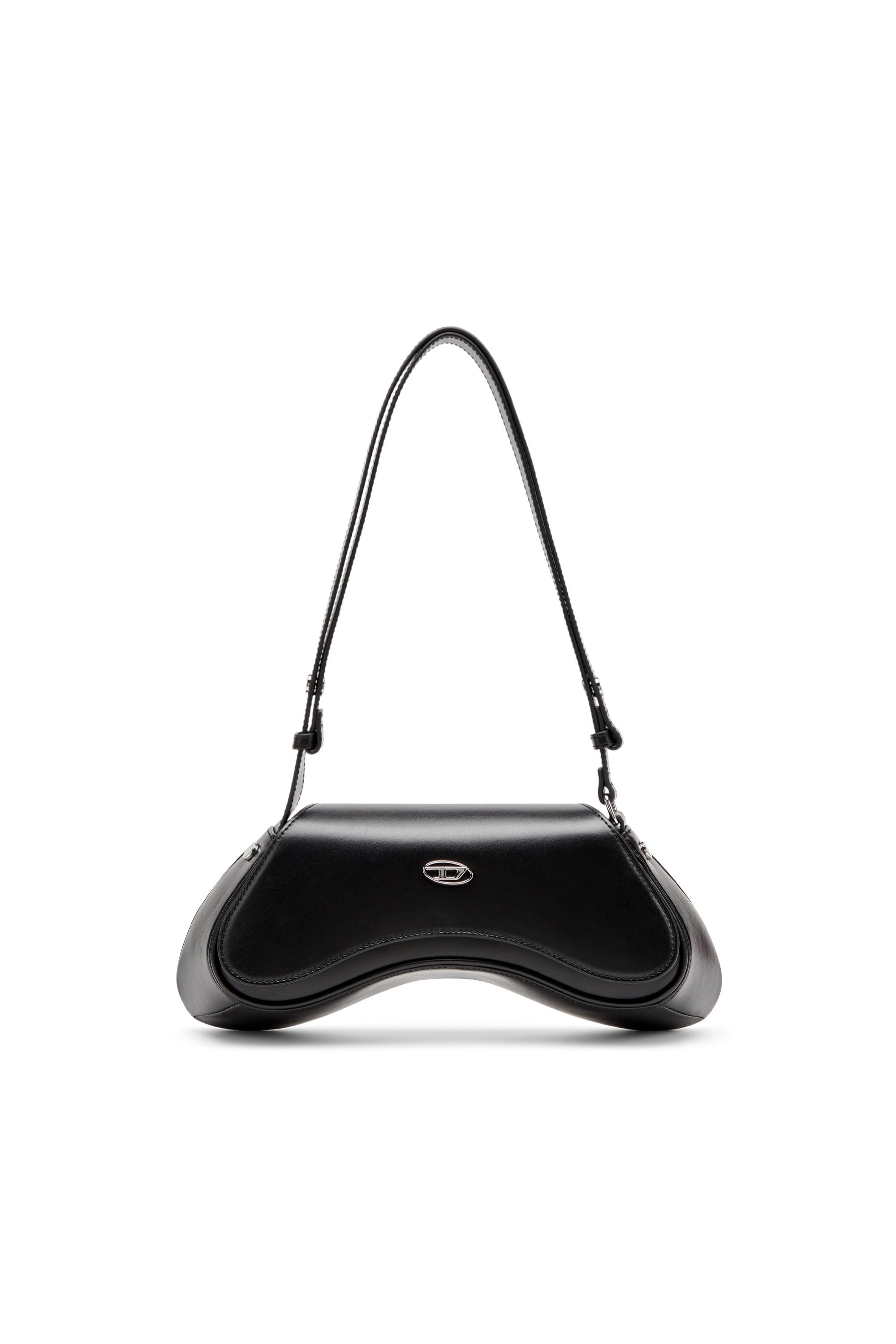 Diesel - PLAY CROSSBODY, Play-Sac à bandoulière en cuir semi-brillant Femme in Noir - 1