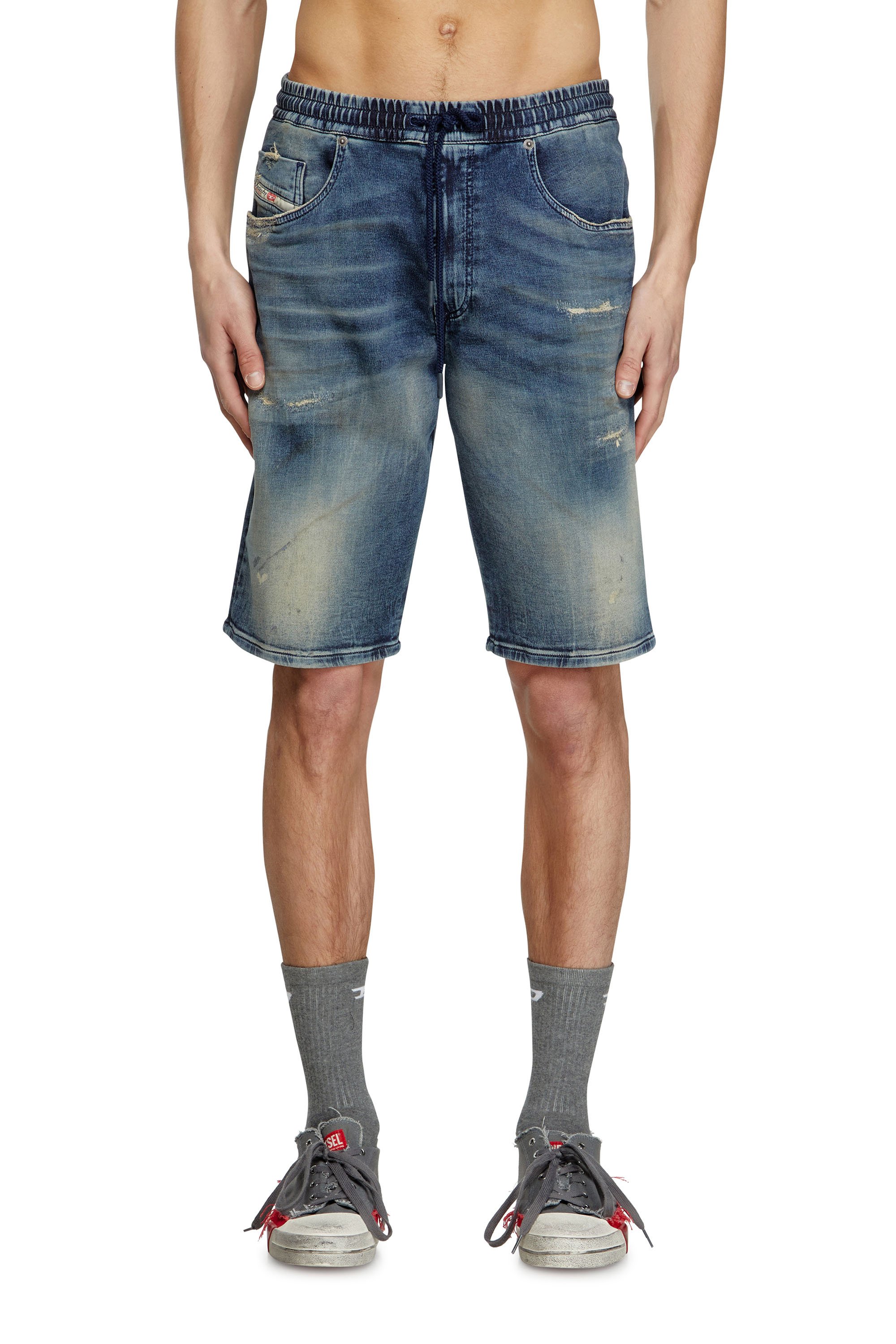 Diesel - 2033 D-KROOLEY-SHORT JOGG, Short chino en JoggJeans Homme in Bleu - 1