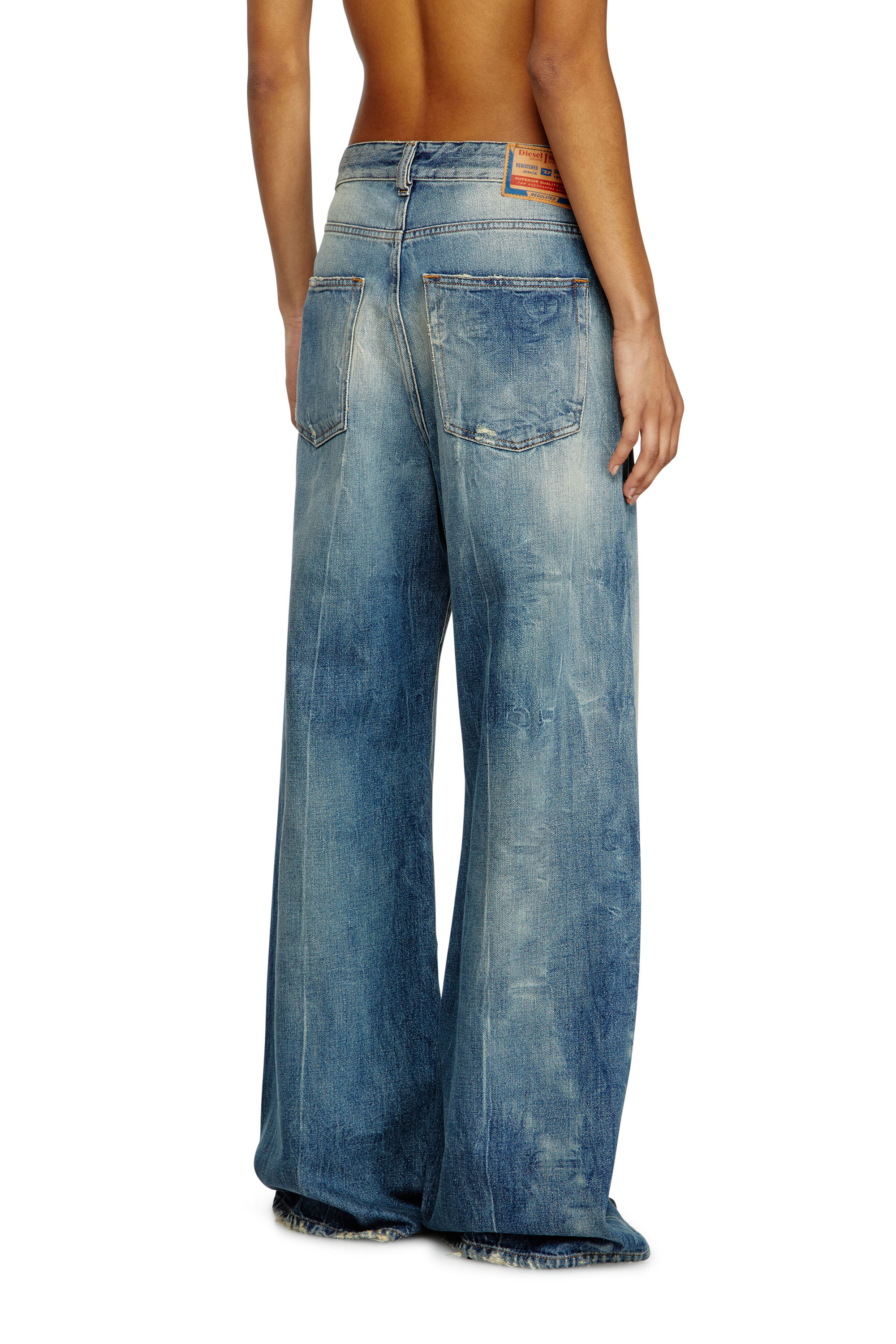 Diesel - Female's Relaxed Jeans 1996 D-Sire 09L47, Medium Blue - 4