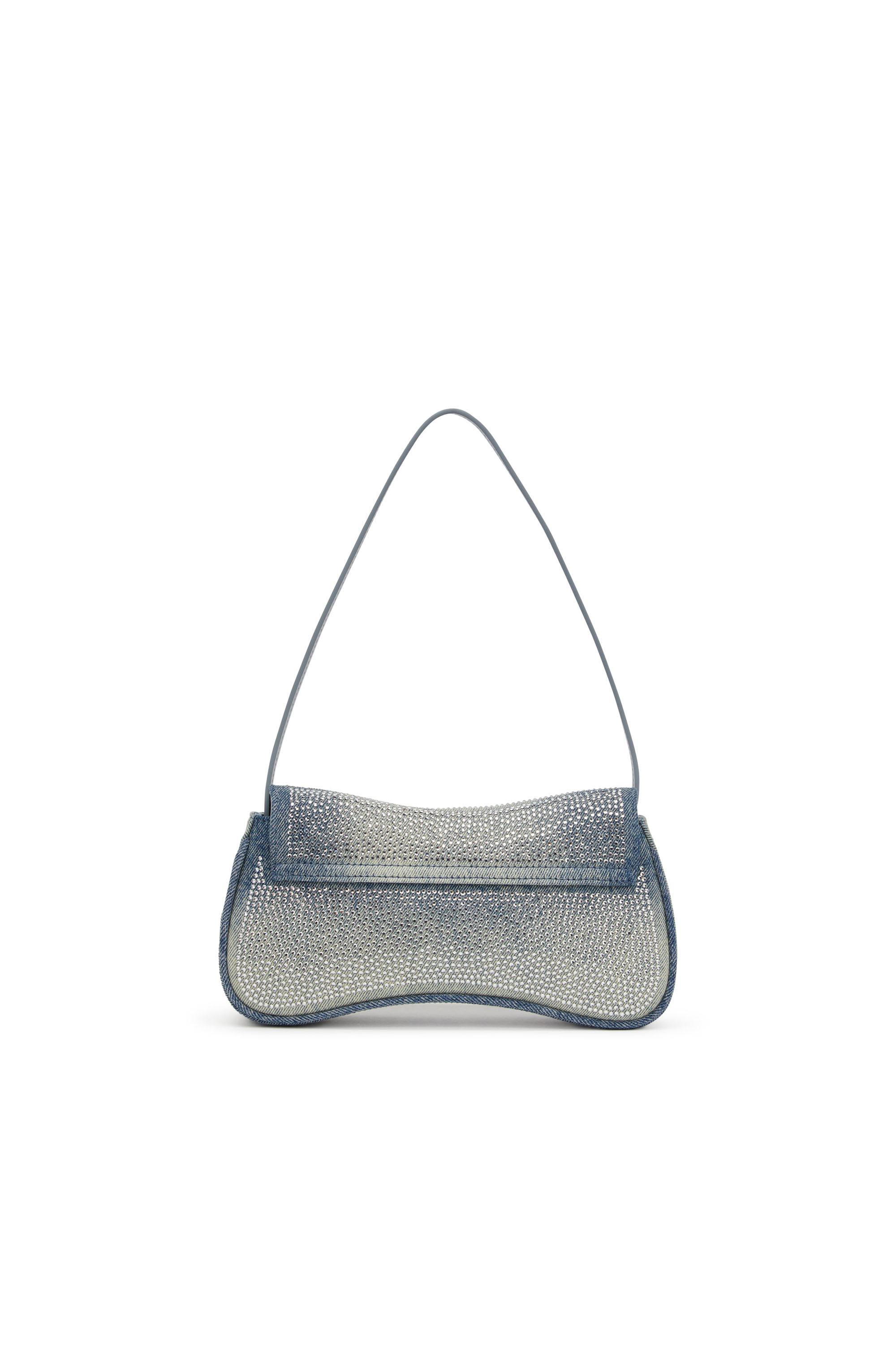 Diesel - PLAY CLUTCH, Play-Pochette Crystal en denim solarisé Femme in Bleu - 2