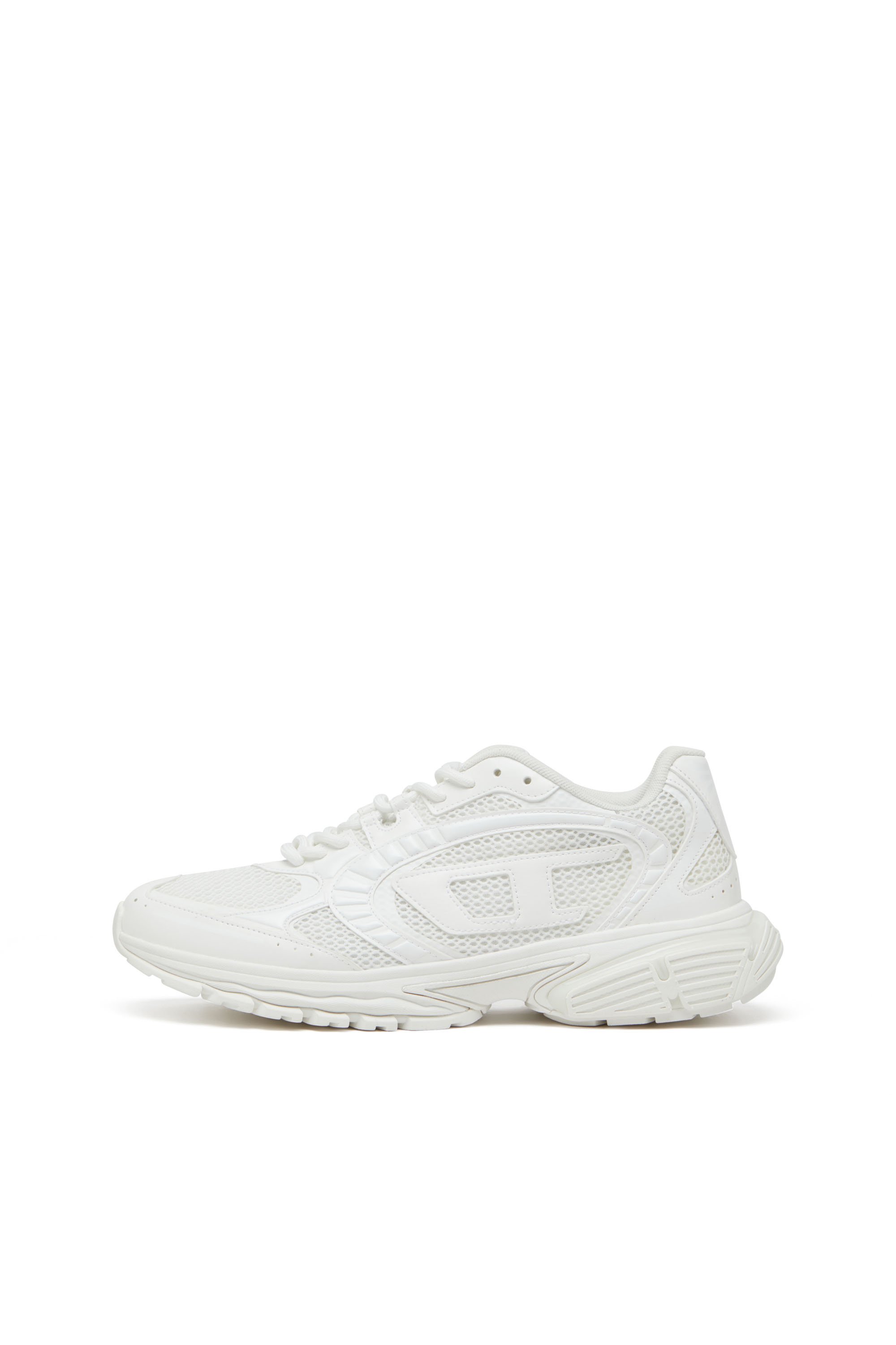 Diesel - S-PRO-V-DENSE LOW, Sneakers en mesh avec logo Oval D Homme in Blanc - 7