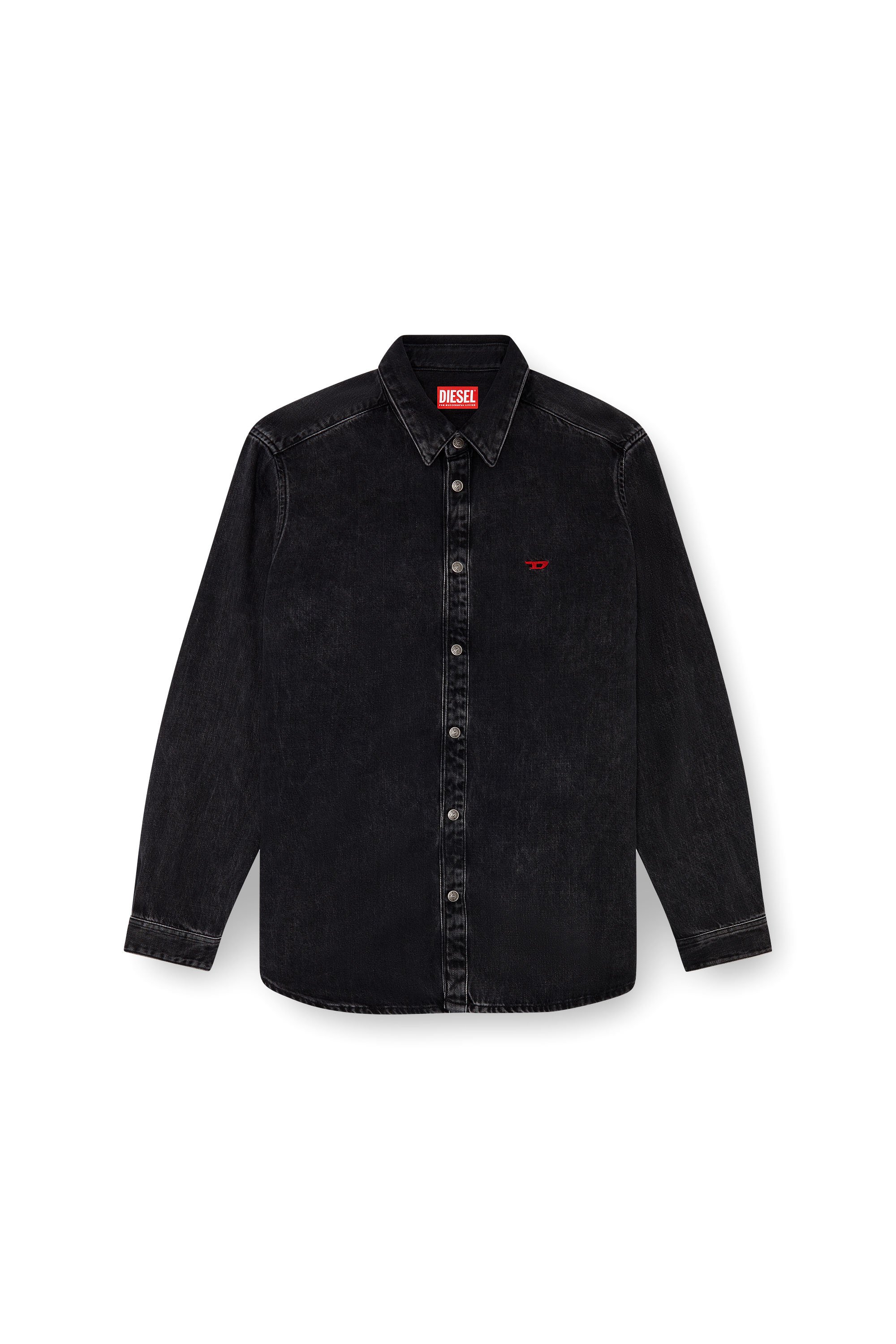 Diesel - D-SIMPLY, Male's Shirt in Tencel denim in Black - 4