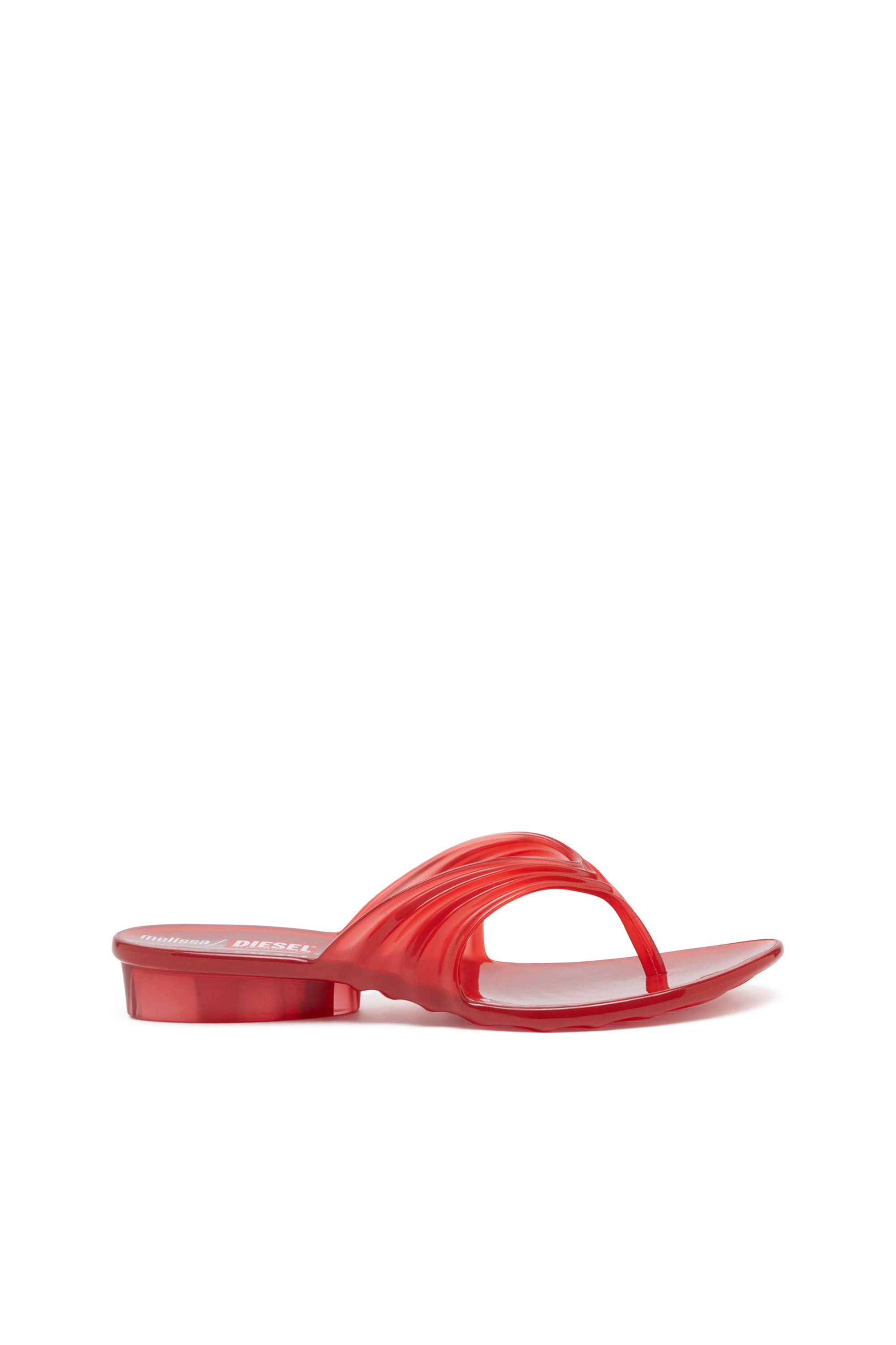 Diesel - MELISSA QUANTUM THONG, Tong sculpturale en Melflex® Femme in Rouge - 1