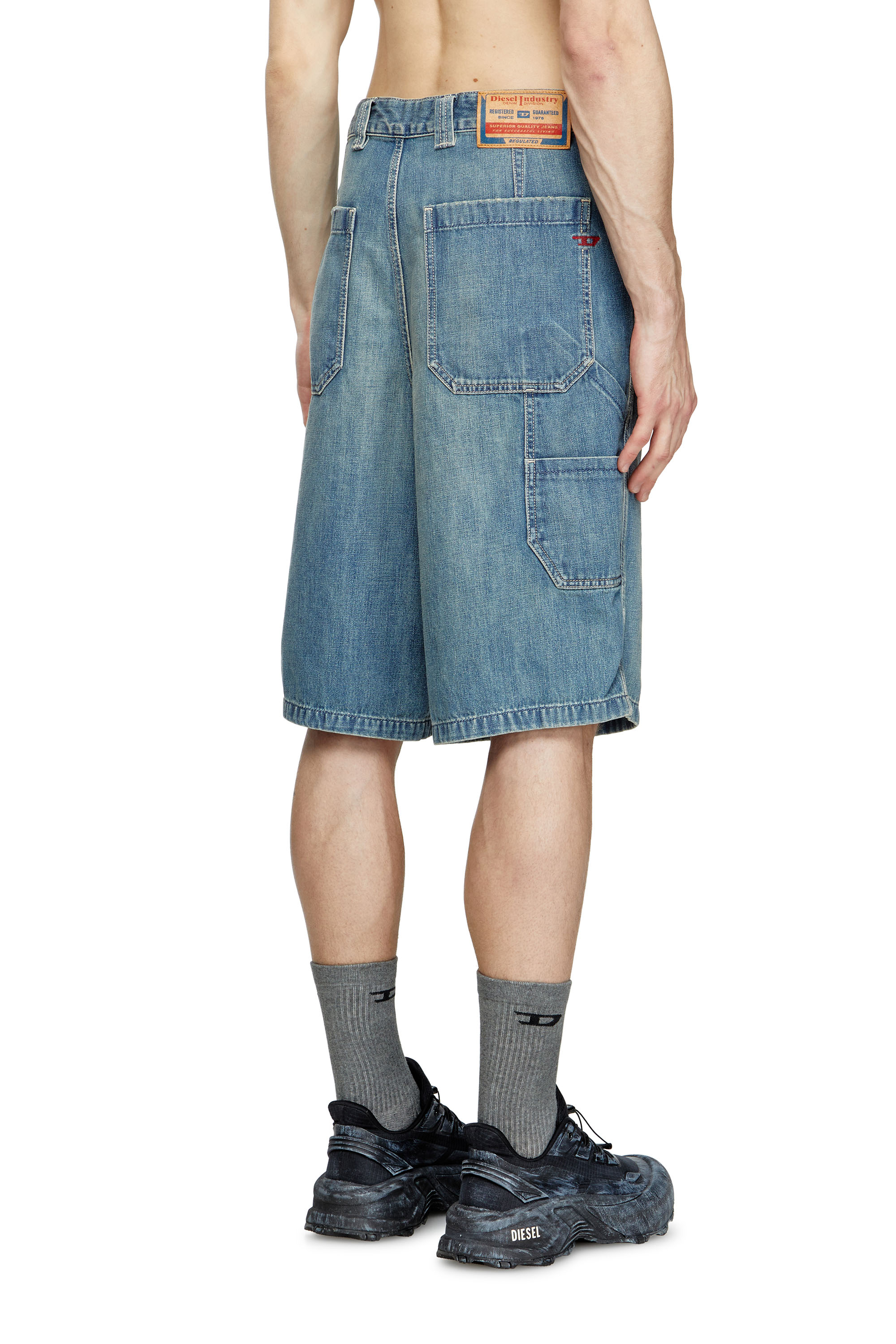Diesel - D-LIVERY-W-SHORT, Male's Utility-style denim shorts in Light Blue - 2