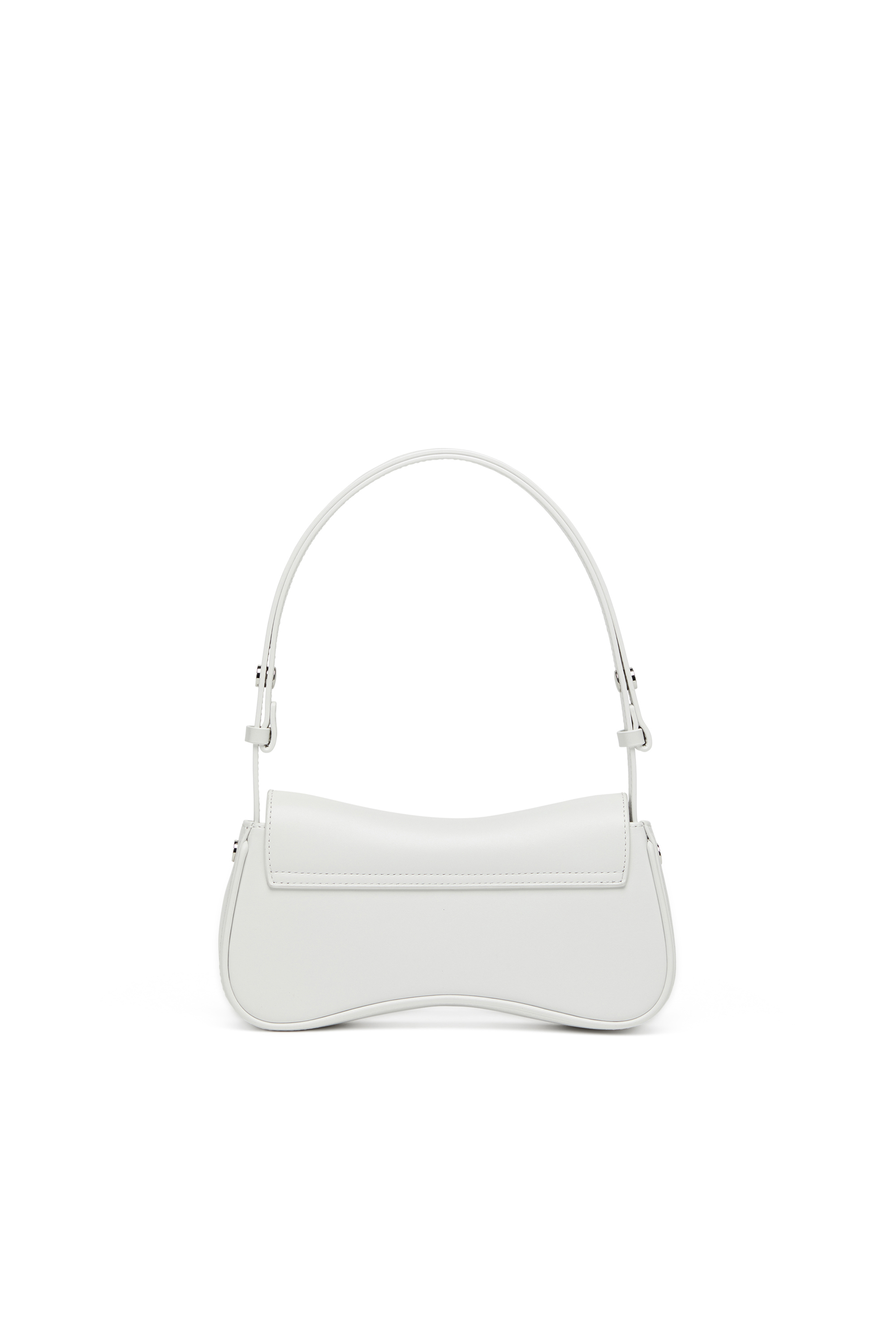 Diesel - PLAY CLUTCH, Female's Play-Semi gloss leather shoulder bag in White - 3
