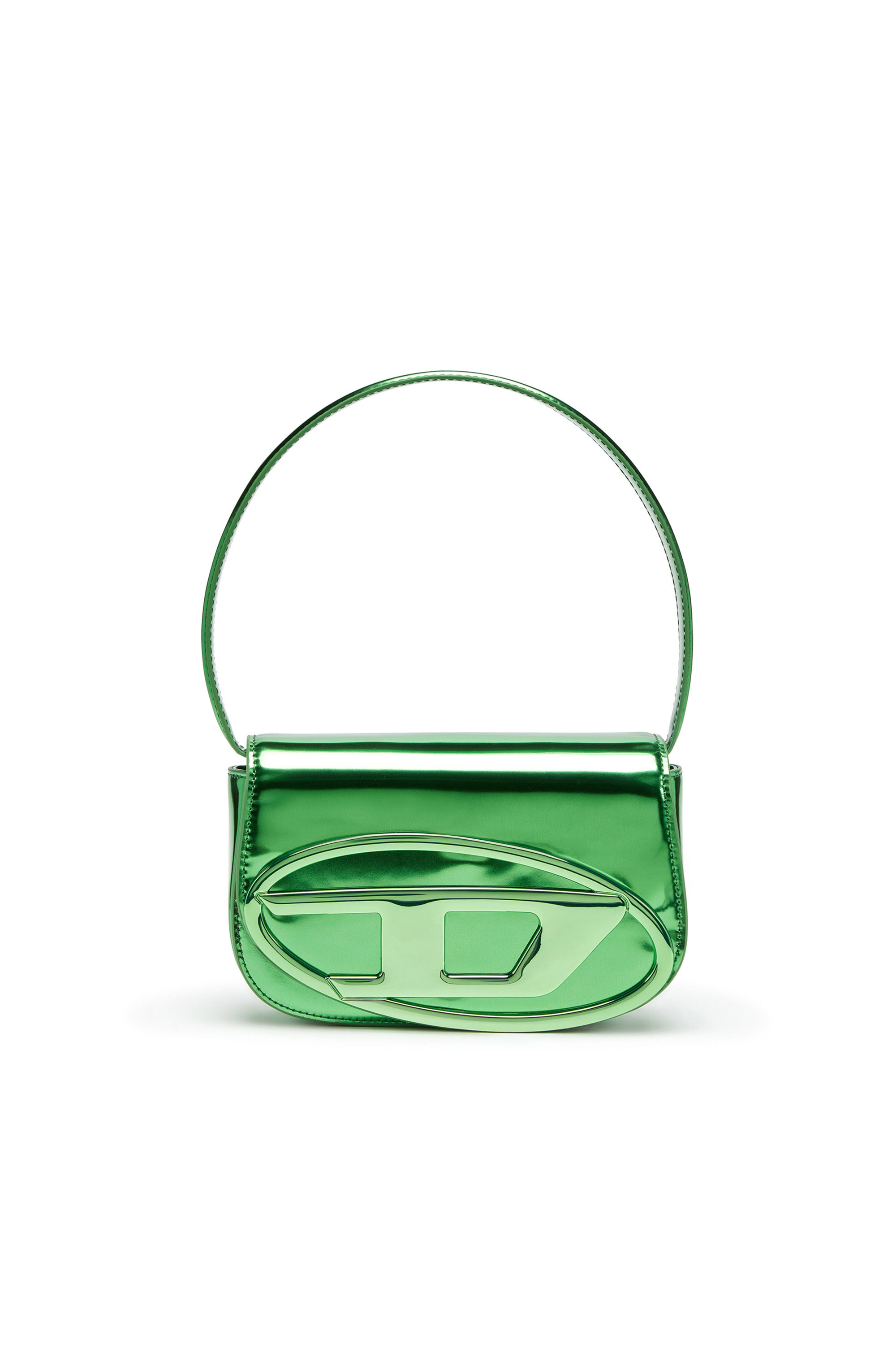 Diesel - 1DR, Female's 1DR-Iconic shoulder bag in mirrored leather in Green - 1