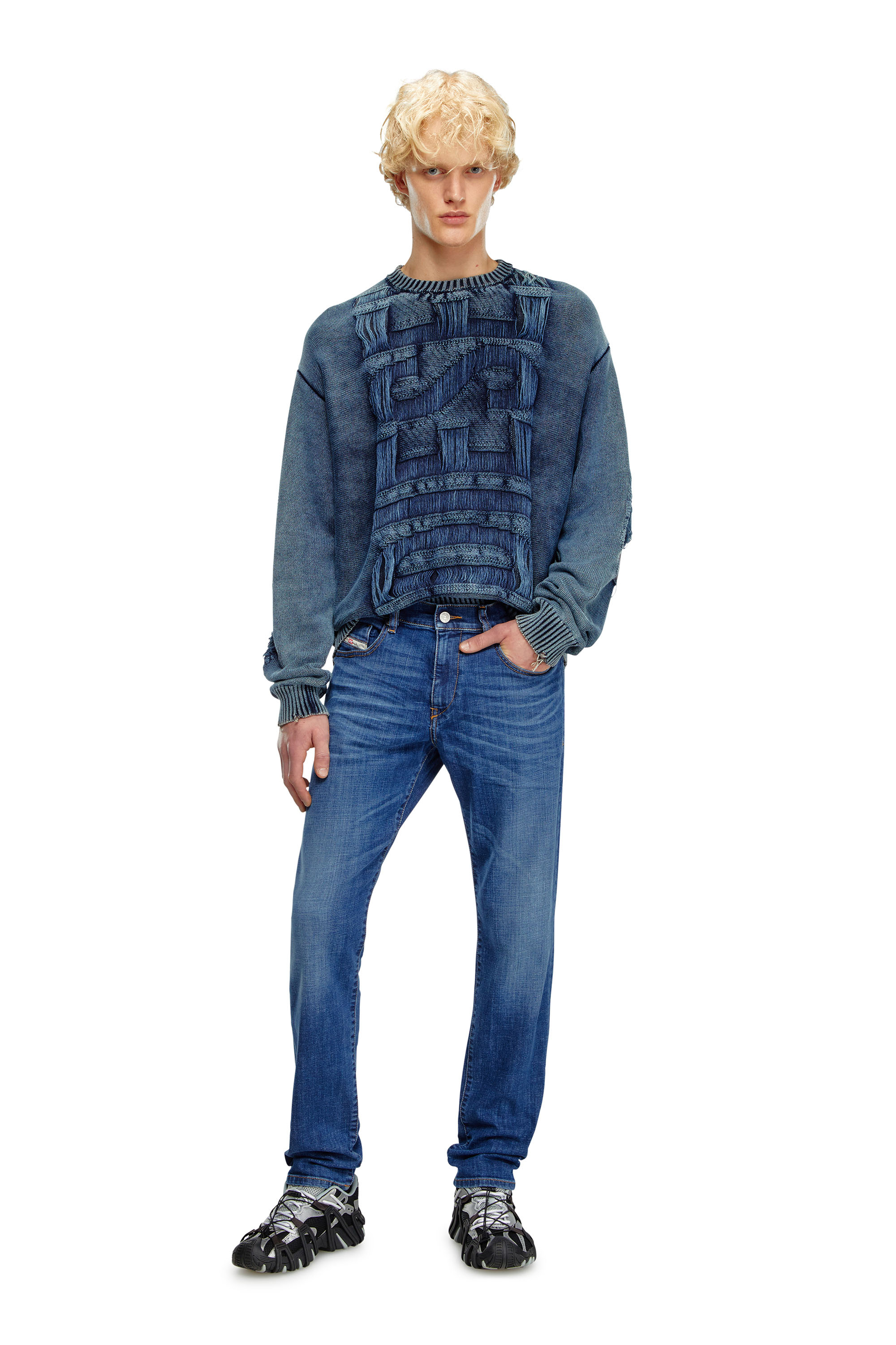 Diesel - Slim Jeans 2019 D-Strukt 09K04 Homme, Bleu moyen - Image 2