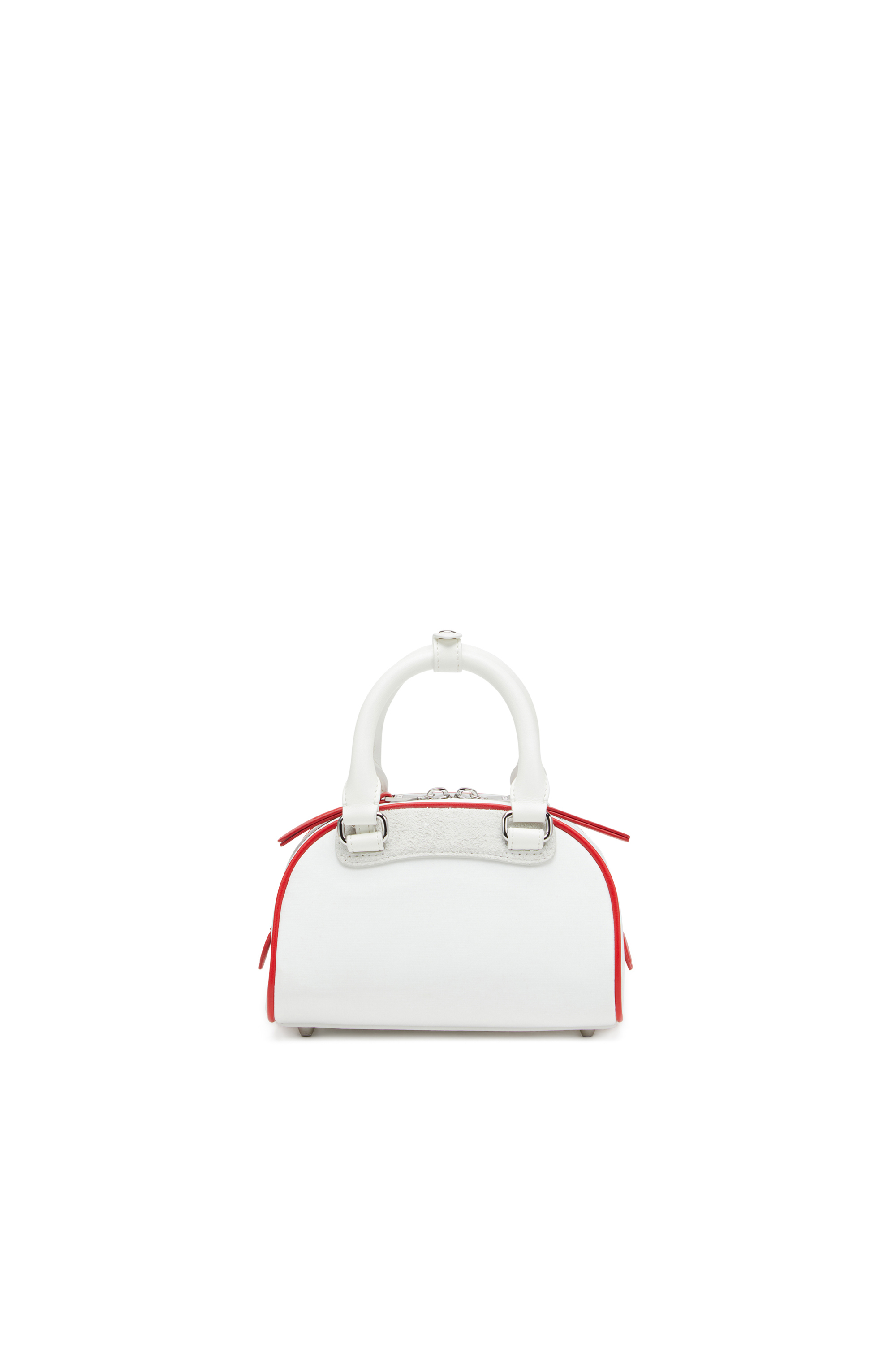 Diesel - 1DR DOME CROSSBODY, Female's 1DR Dome-Colour-block mini bowling bag in White - 3