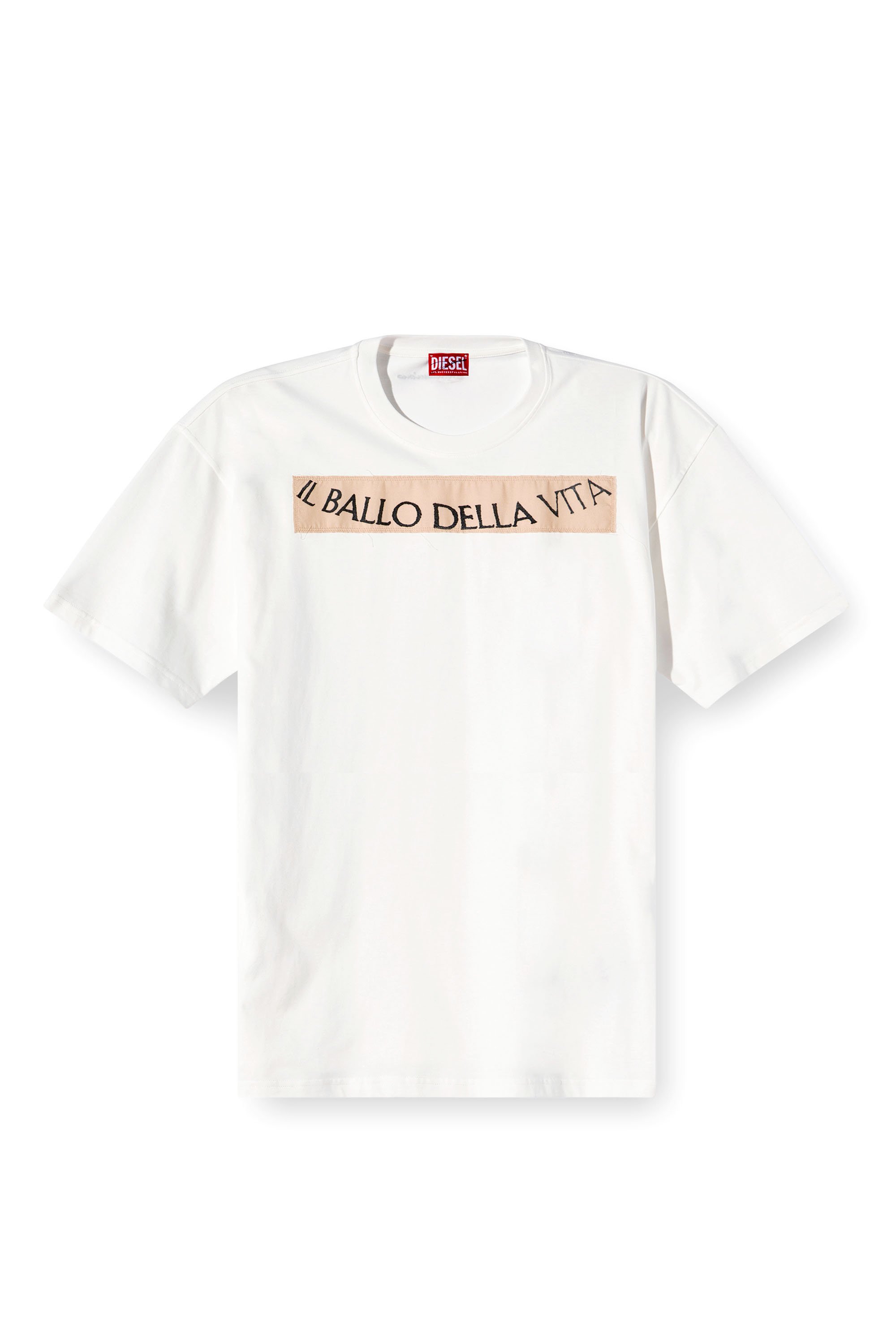 Diesel - T-BOXT-BALLO-DD, T-shirt avec empiècements tatouage Mixte in Blanc - 6