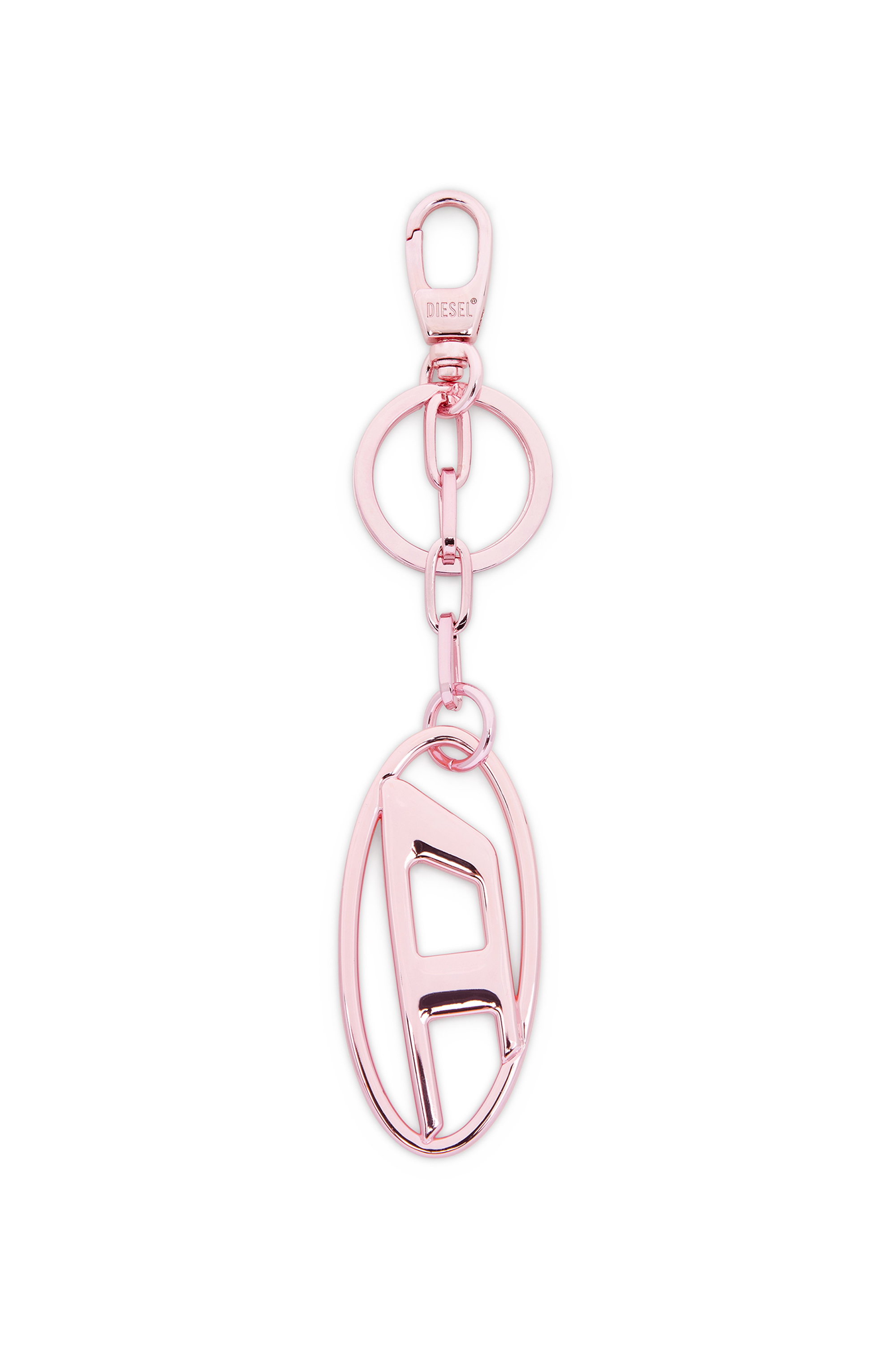 Diesel - HOLY-C, Female's Metal keyring with logo plaque in Pink - 1