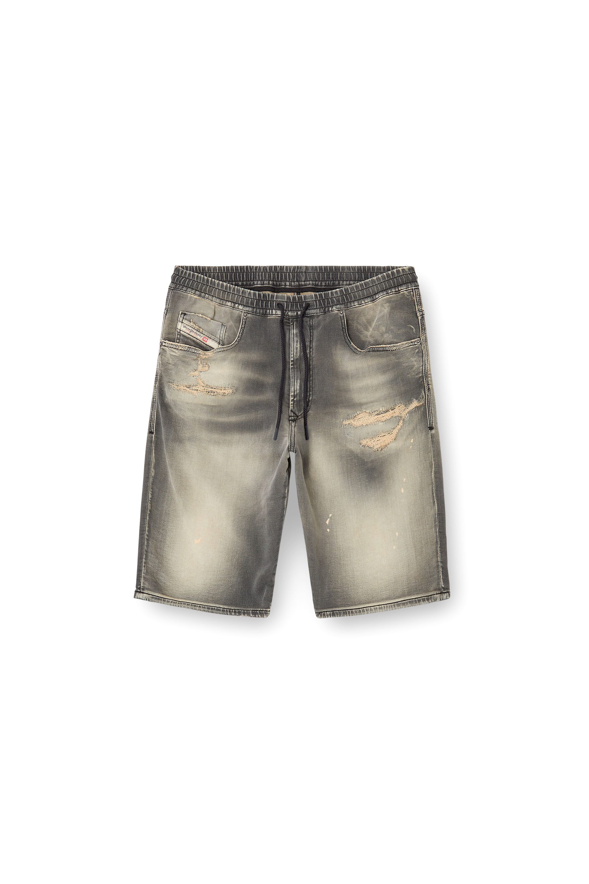 Diesel - 2033 D-KROOLEY-SHORT JOGG, Short chino en JoggJeans Homme in Gris - 4