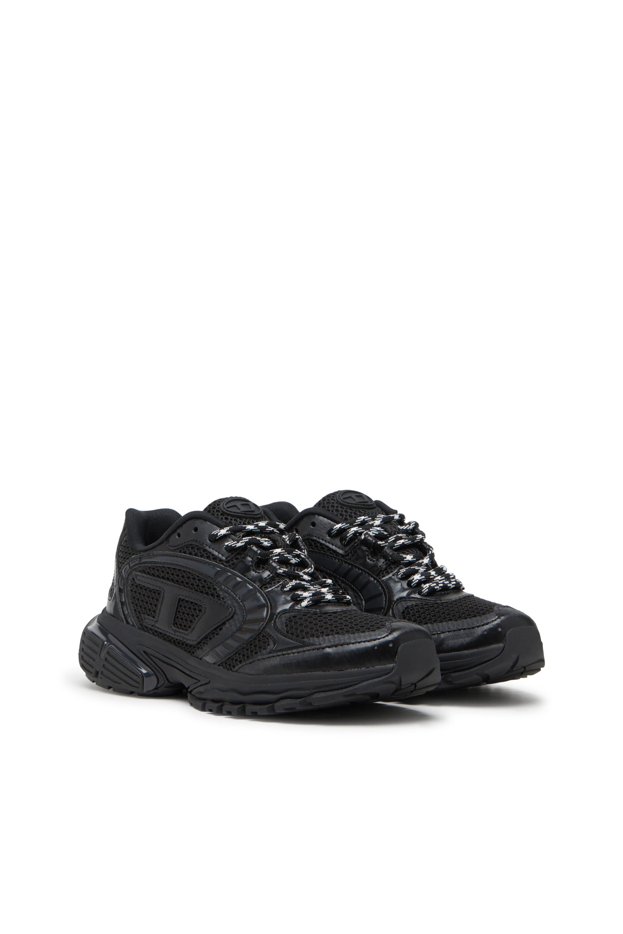 Diesel - S-PRO-V-DENSE LOW W, Sneakers en mesh monochrome avec logo Oval D Femme in Noir - 2