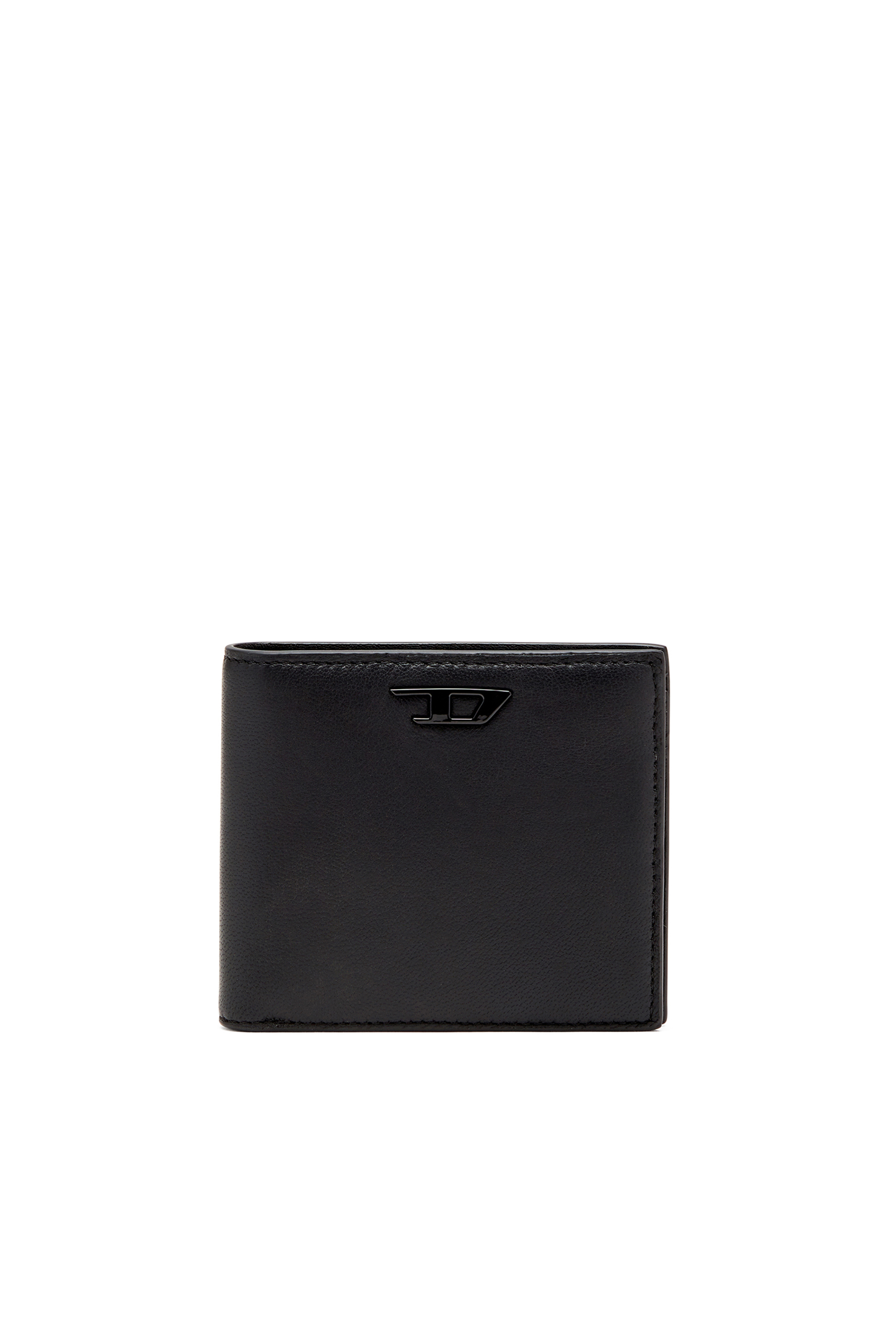 Diesel - RAVE BI-FOLD COIN S, Portefeuille à deux volets en cuir nappa Homme in Noir - 1