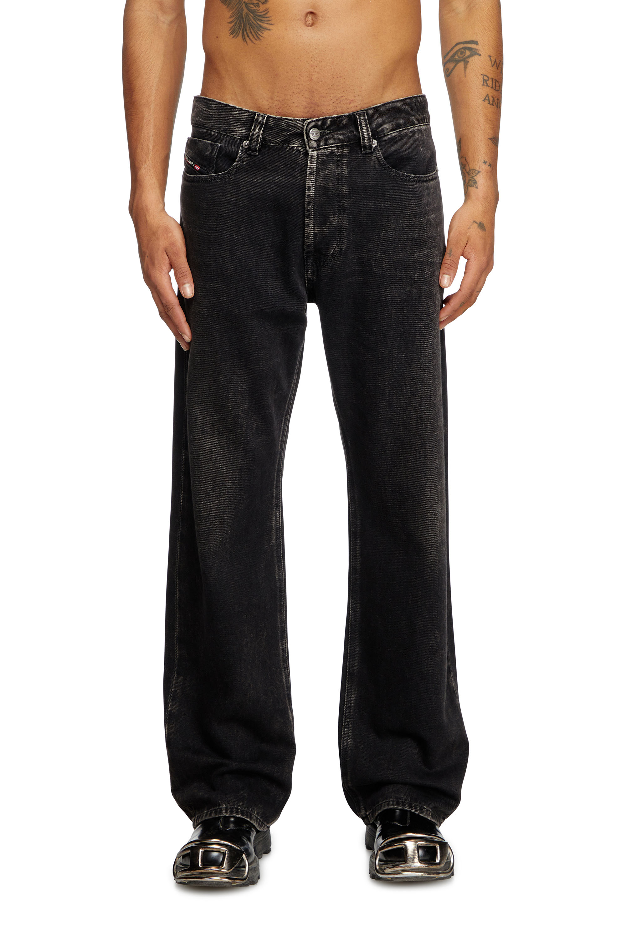 Diesel - Male's Relaxed Jeans 1980 D-Eeper 09J96, Black/Dark Grey - 1