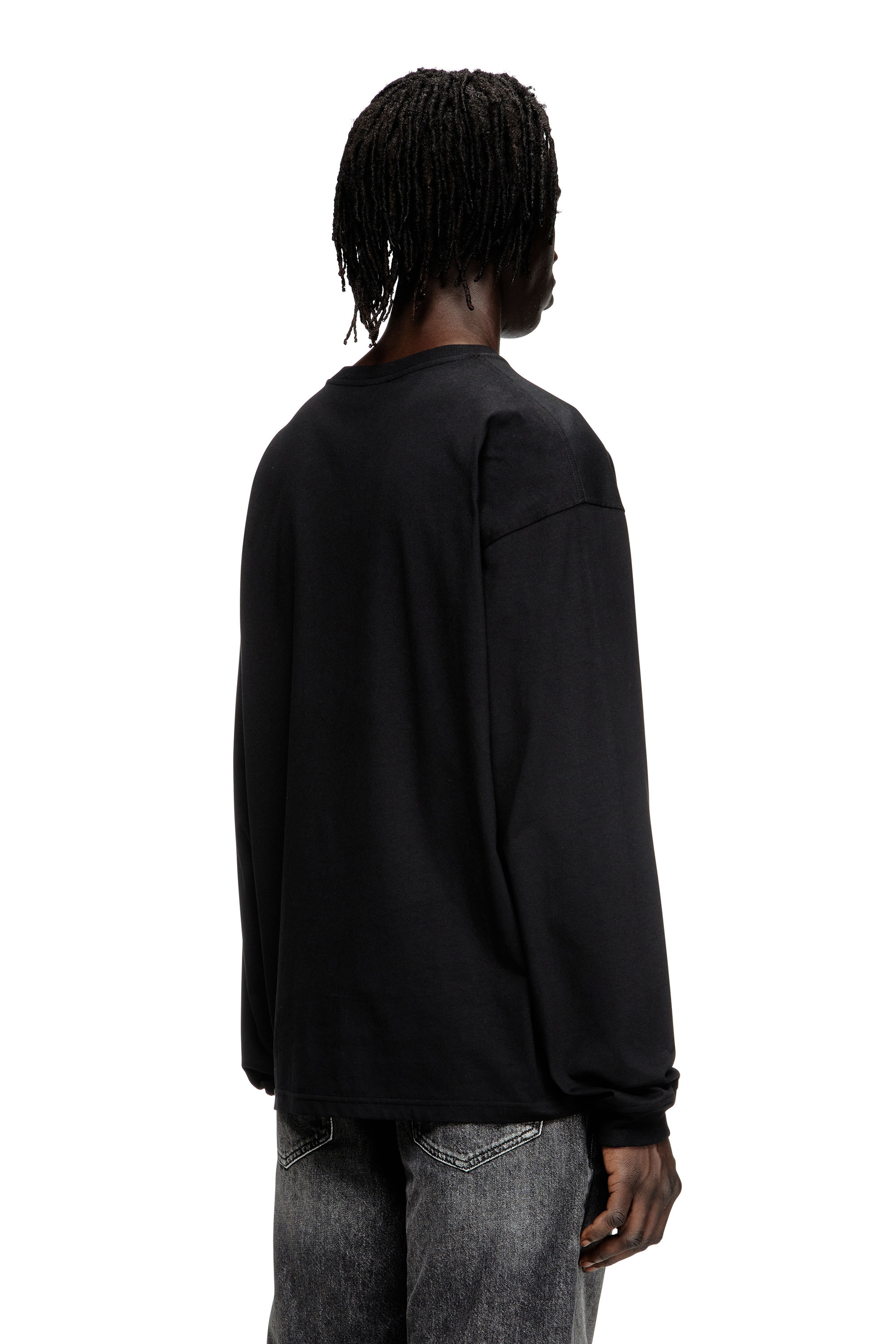 Diesel - PR-T-BOXT-LS-TOM25-1, T-shirt à manches longues avec imprimé graphique Mixte in Noir - 3