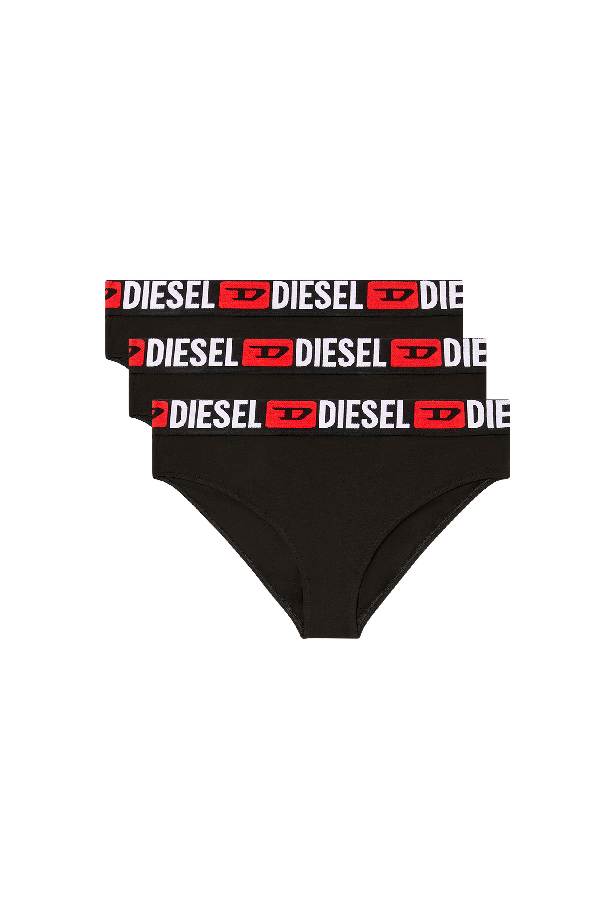 Diesel - SAM-D-CORE-3PACK, Female's Three-pack briefs with maxi-logo waist in Black - 1