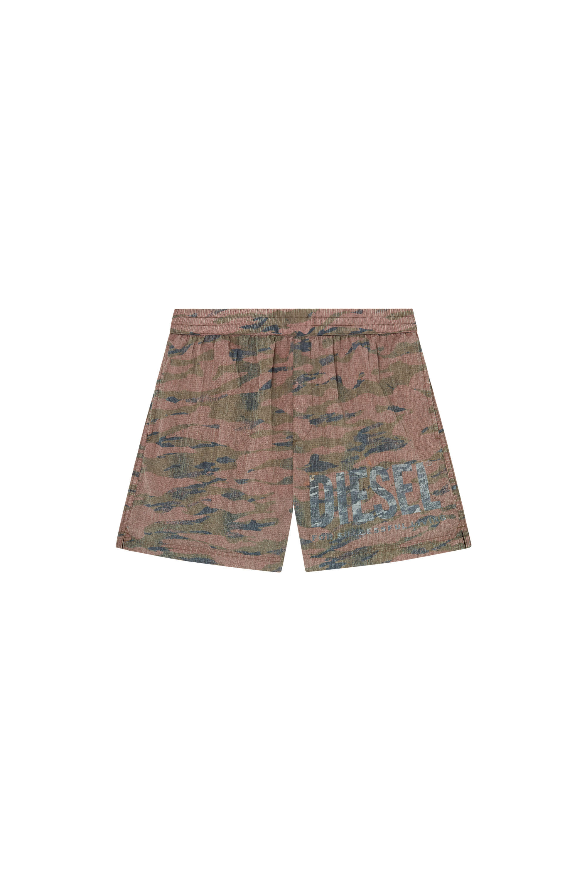 Diesel - RIO-41-UTLT, Male's Mid-length swim shorts in camo ripstop in Brown - 4