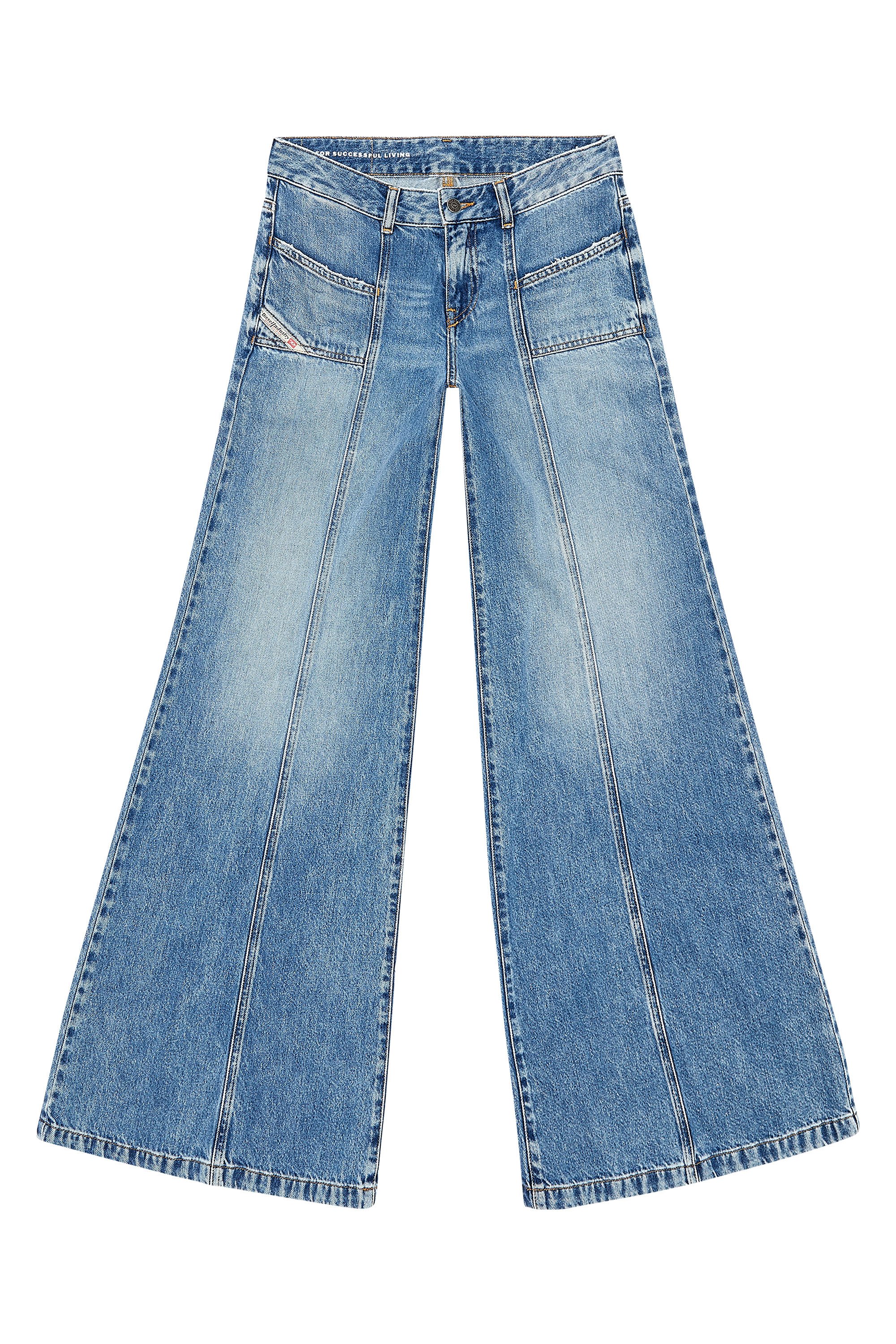 Diesel - Flare Jeans D-Akii 09H95 Femme, Bleu moyen - Image 3