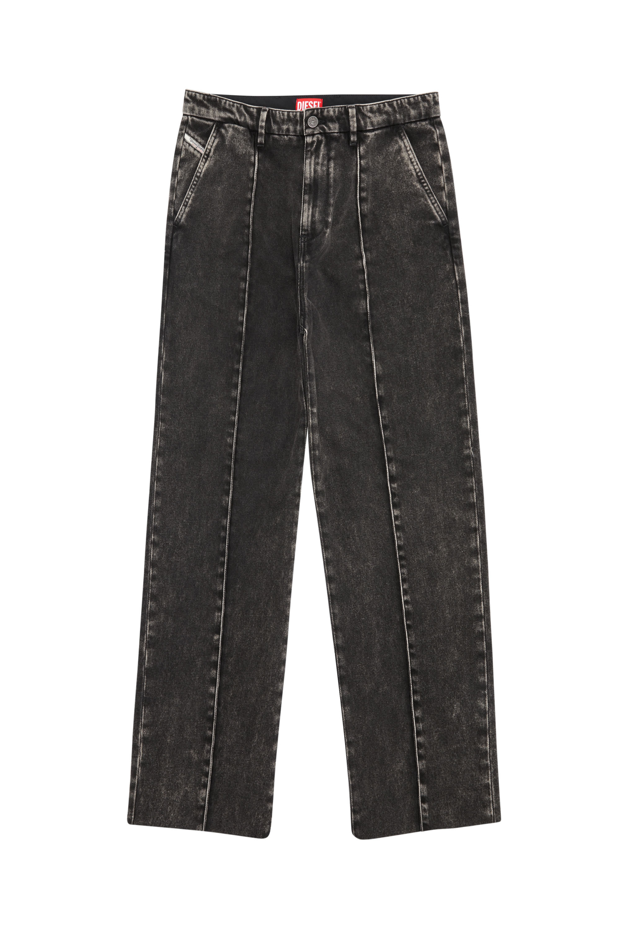 Diesel - D-Chino-Work 09B87 Straight Jeans, Black/Dark Grey - Image 1