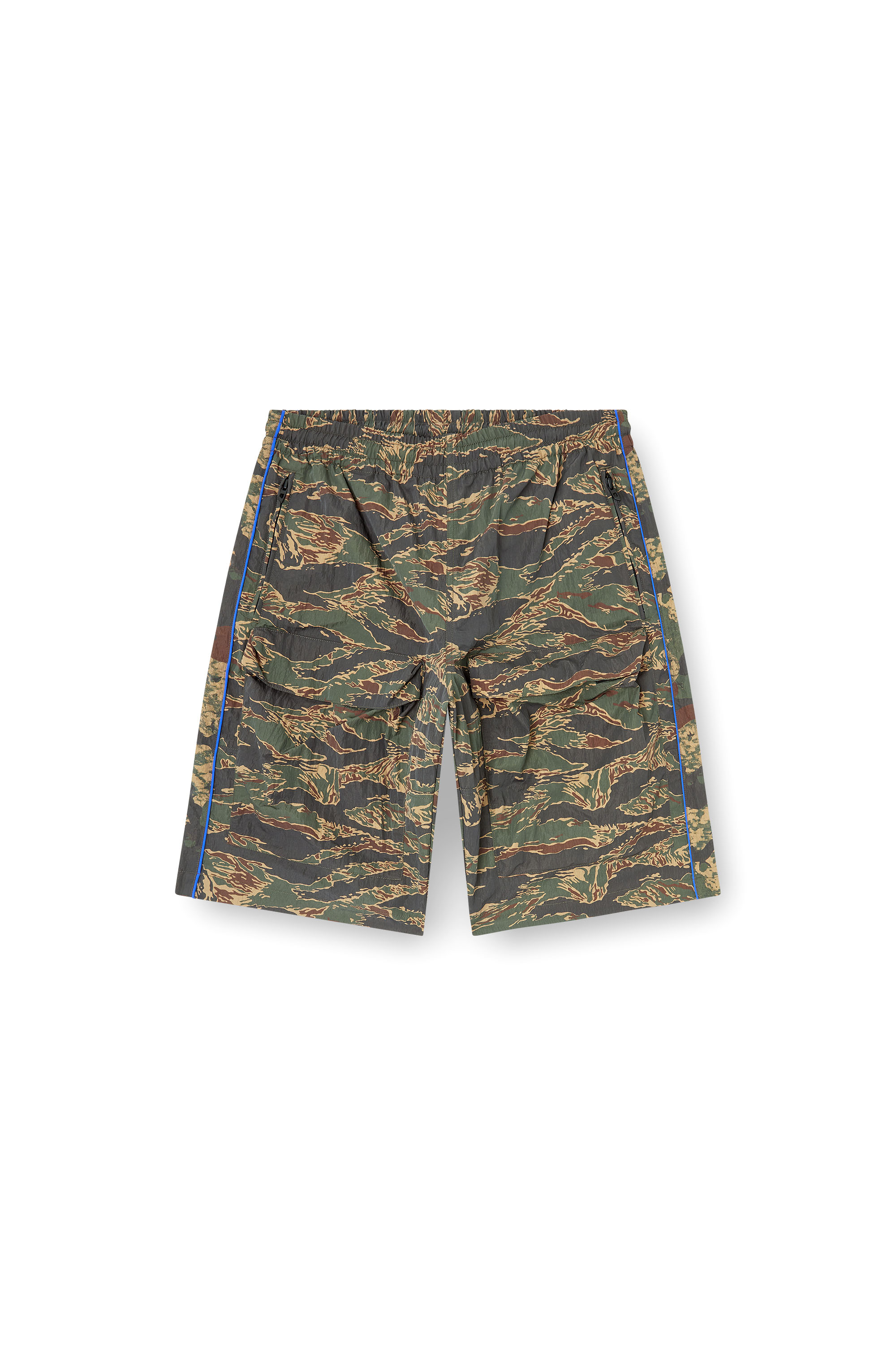 Diesel - P-RAMOS-SHORT-EPBW, Male's Cargo shorts with mixed camo prints in Military Green - 4