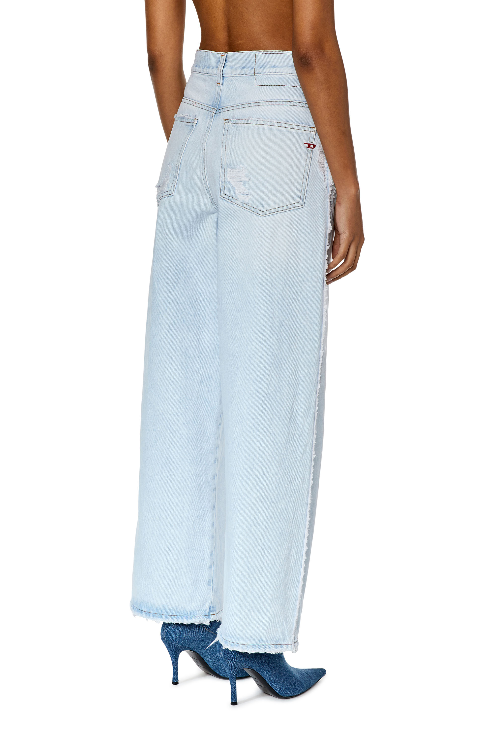 Diesel - 2000 Widee 007M7 Bootcut and Flare Jeans, Light Blue - Image 2