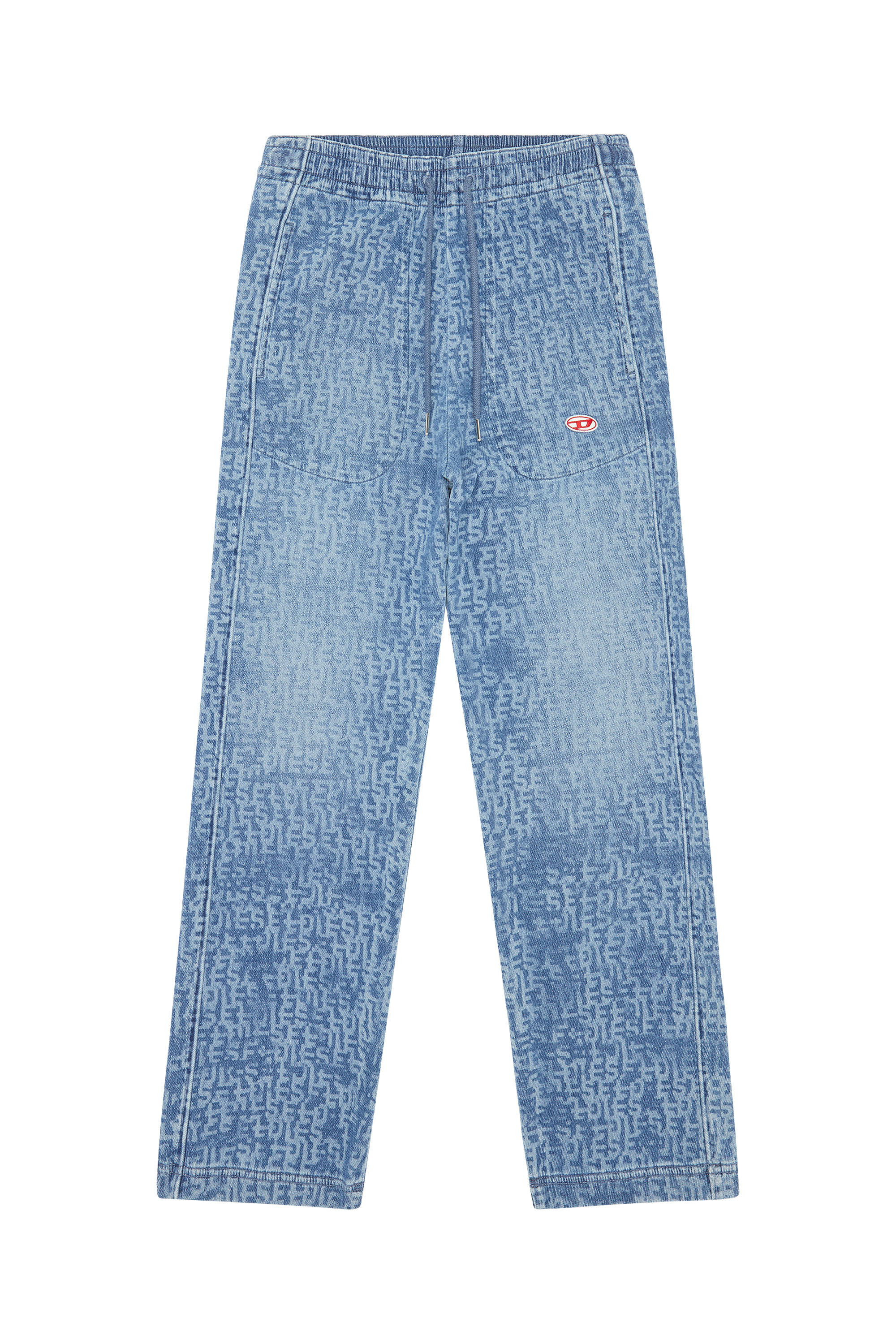 Diesel - D-Martians Track Denim 09E27 Straight, Bleu Clair - Image 6