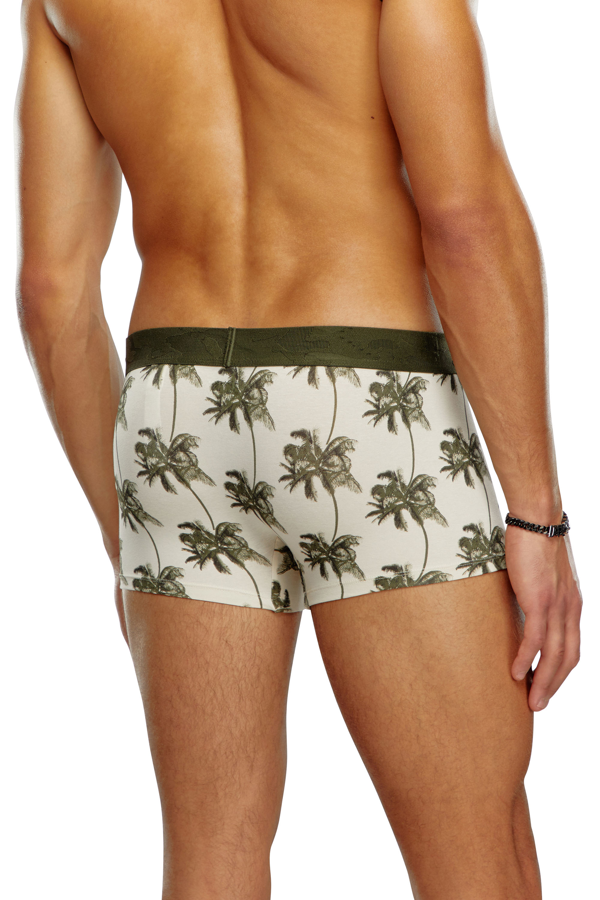 Diesel - UMBX-DAMIENTHREEPACK, Male's Three-pack palm-tree boxer briefs in Military Green - 3