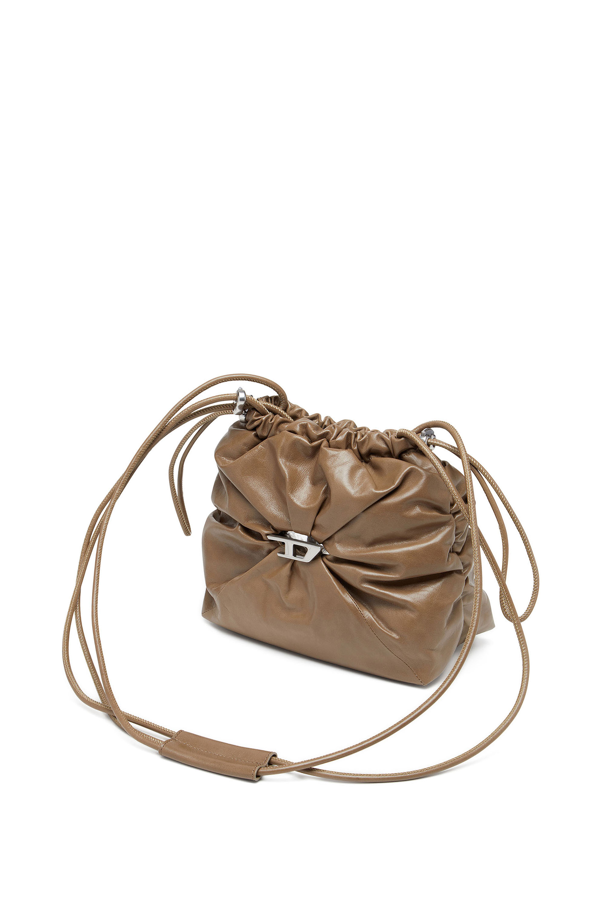 Diesel - SCRUNCH-D BUCKET, Female's Scrunch-D-Bucket bag in shiny wrinkled leather in null - 1
