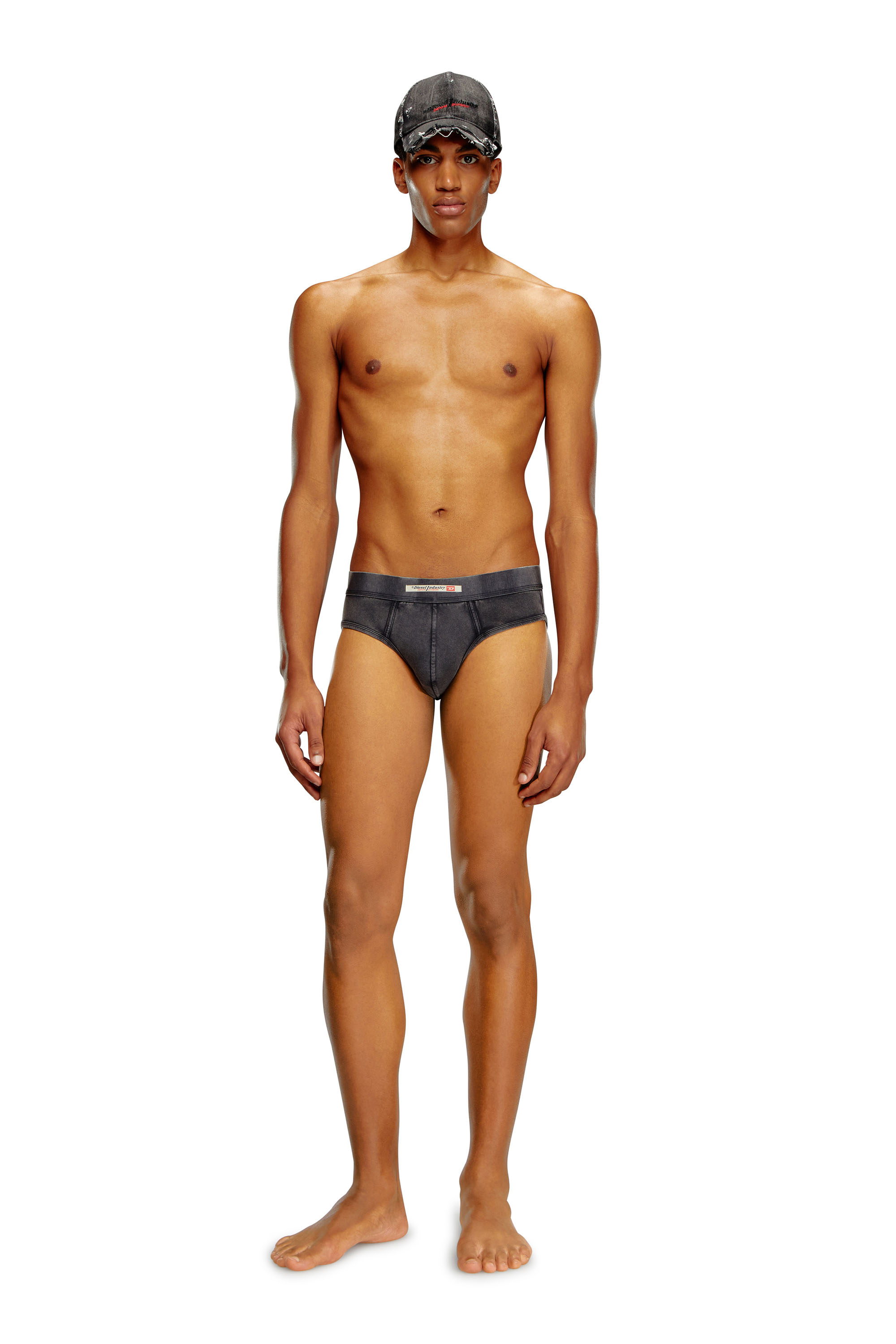 Diesel - UMBR-ANDRE-H, Male's Briefs in denim-effect cotton in Black - 1