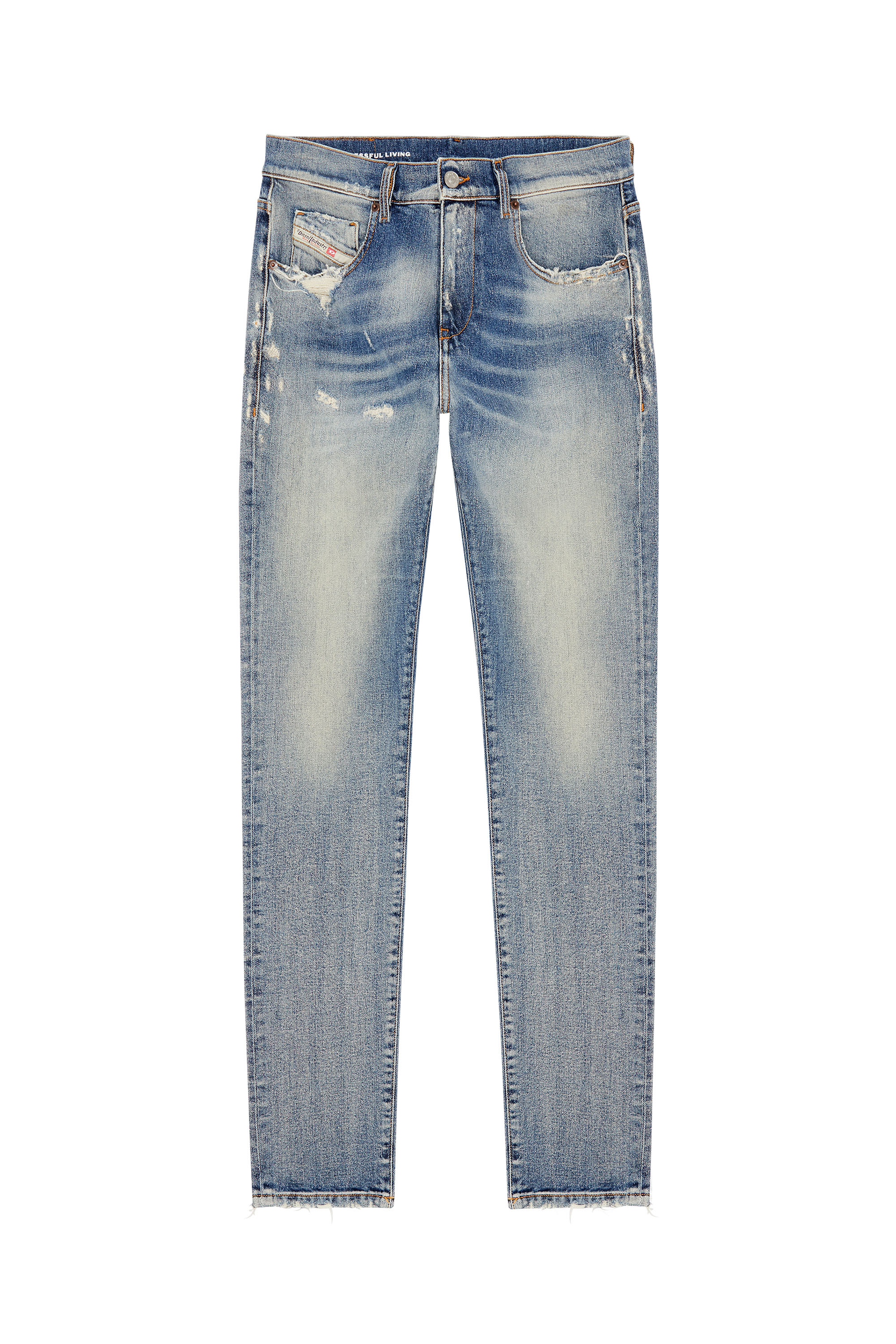 Diesel - Slim Jeans 2019 D-Strukt 007Q3, Bleu Clair - Image 3