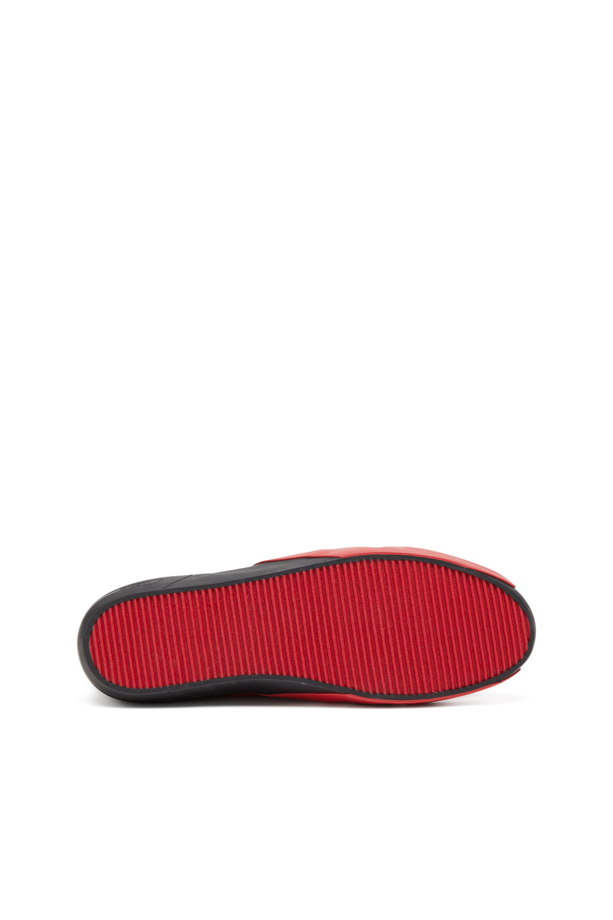 Diesel - S-SLANTE-D LOW, Male's S-Slante-D-Sneakers in suede and leather with D logo in Black/Red - 4
