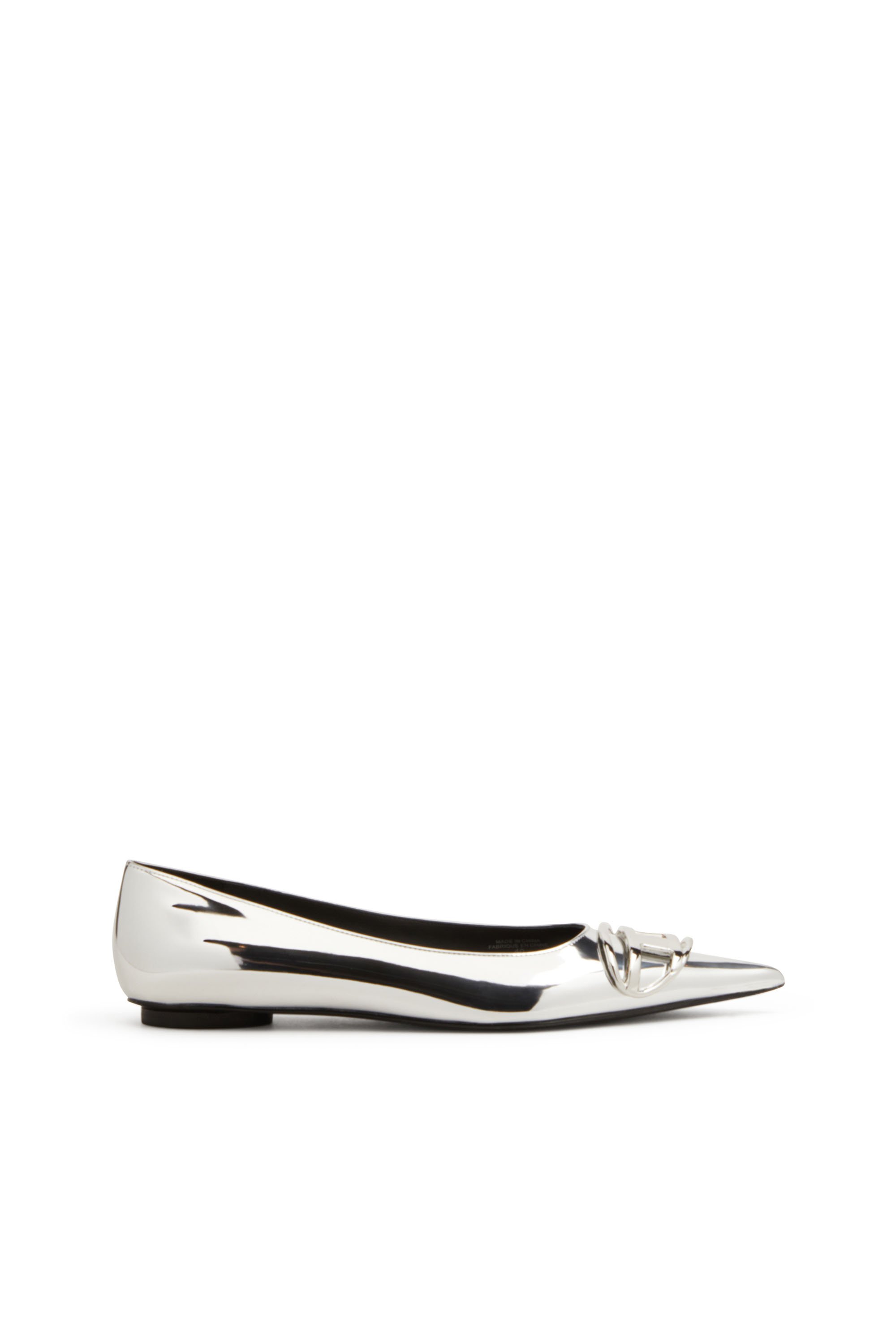 Diesel - D-VENUS BAL, Female's D-Venus-Ballerina flats with mirror finish in Silver - 1