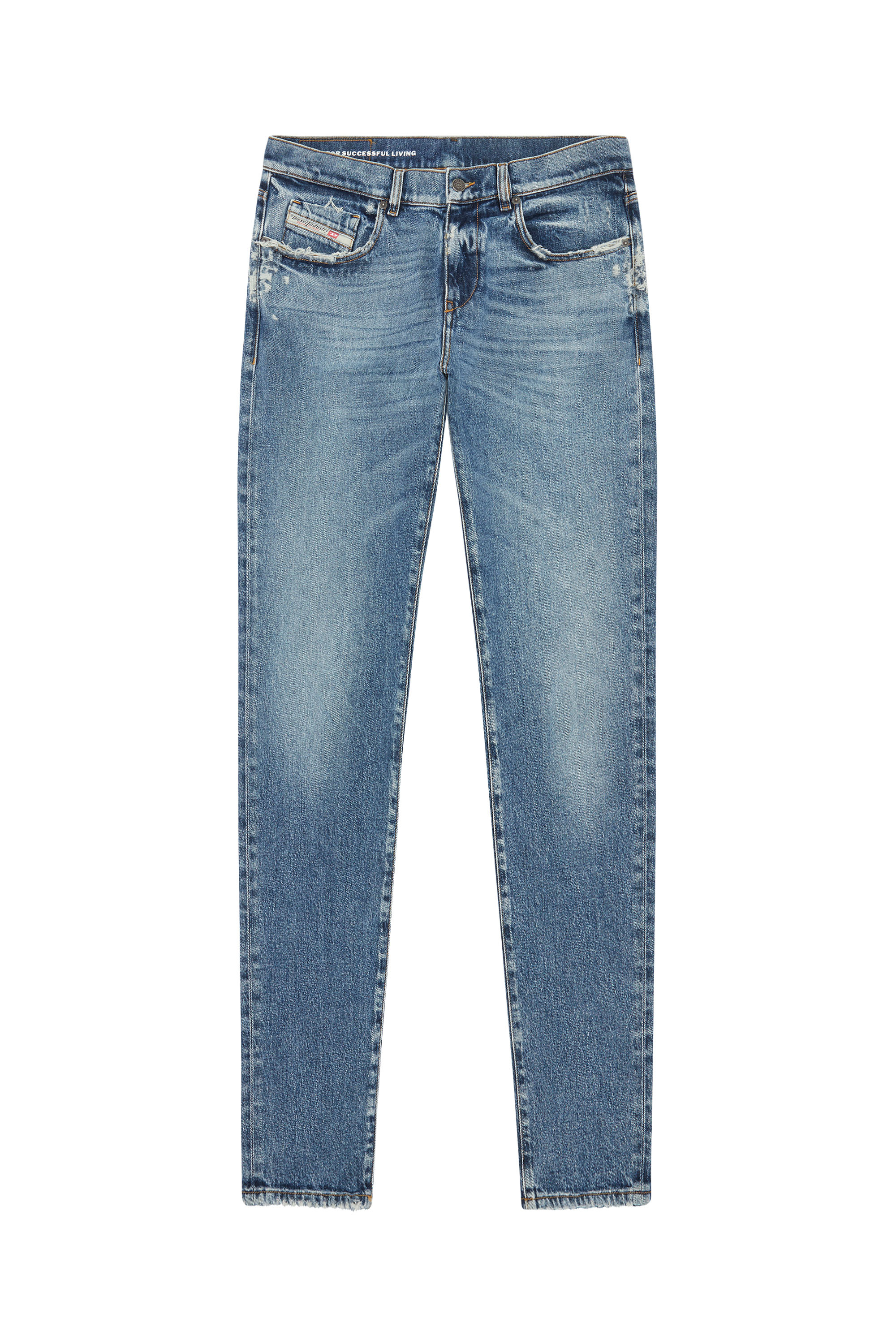 Diesel - 2019 D-STRUKT 09F16 Slim Jeans, Bleu moyen - Image 1