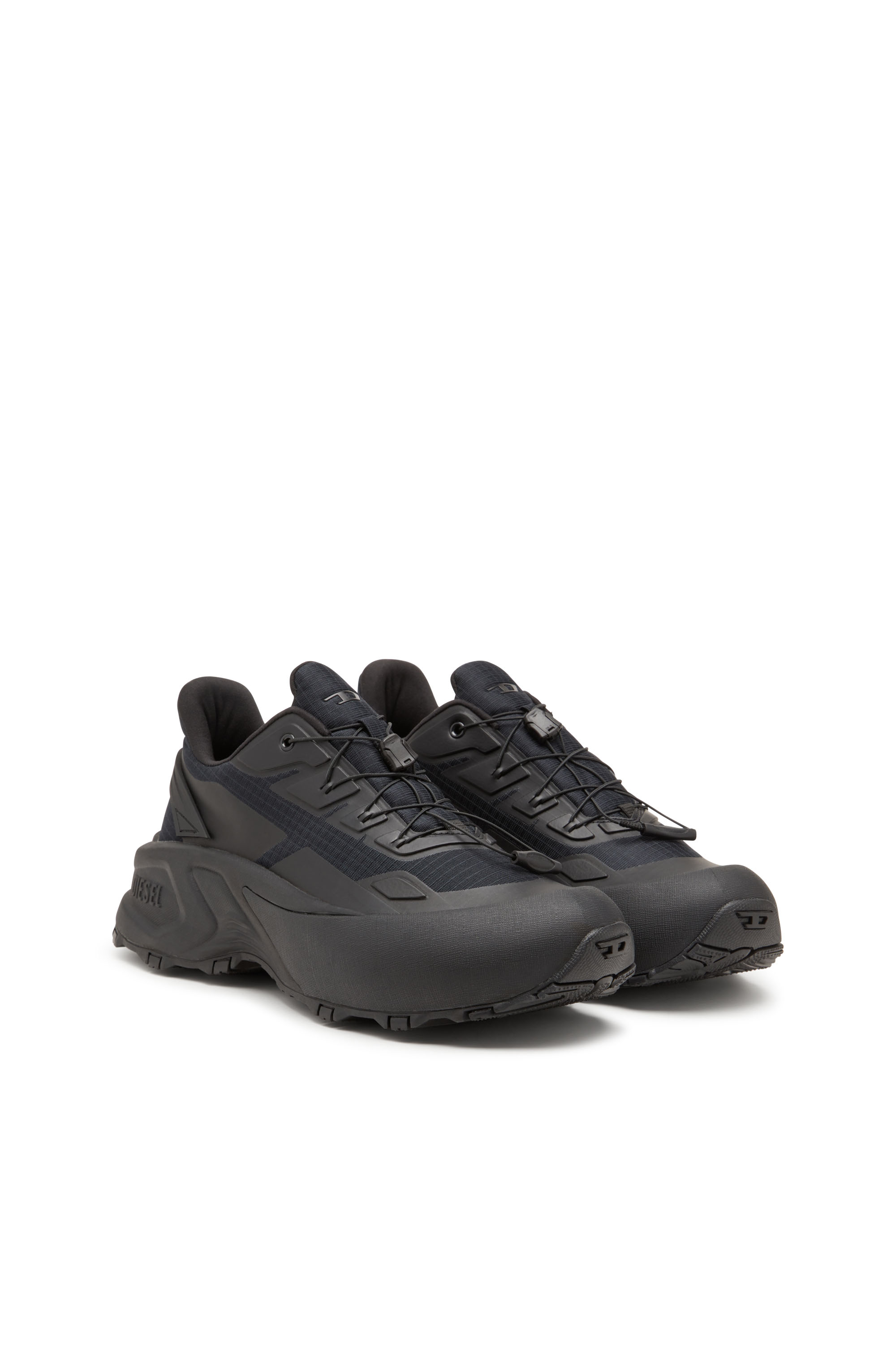 Diesel - D-CAGE RUNNER, Male's D-Cage Runner-Sneakers in TPU-trimmed ripstop in Black - 3