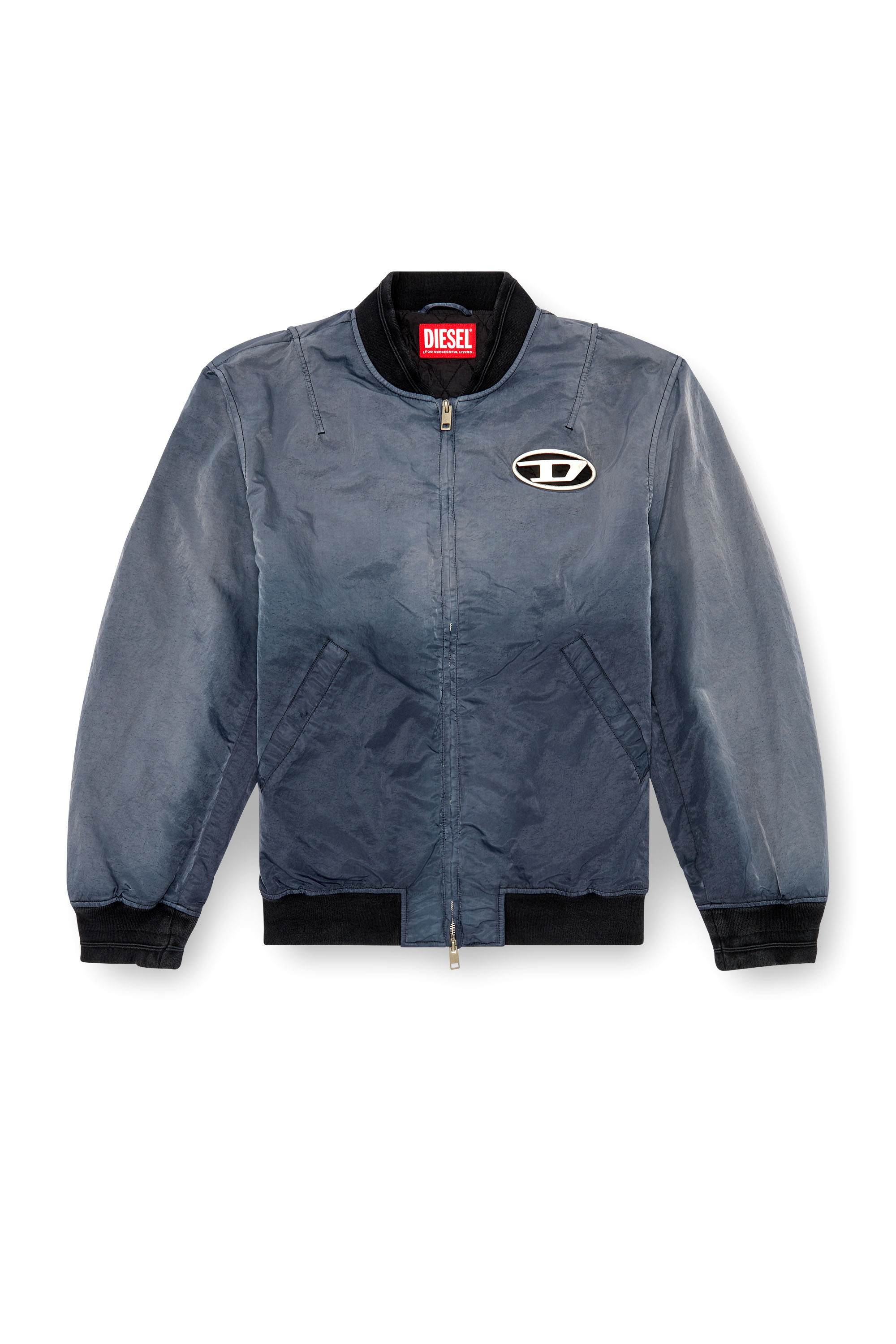 Diesel - J-KEPES, Male's Dégradé padded bomber jacket in Dark Grey - 4