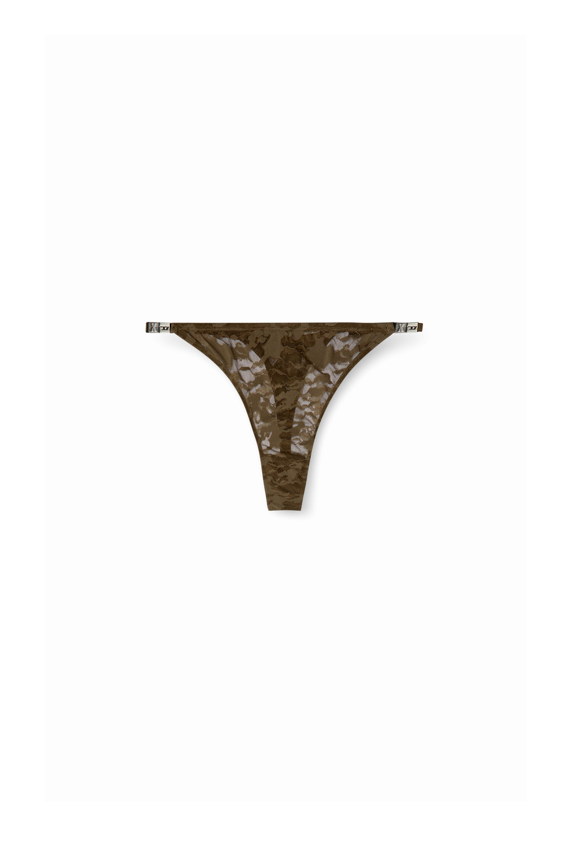 Diesel - CAMO-LACE-STRING-THONG, Female's Thong in camo lace in Brown - 4