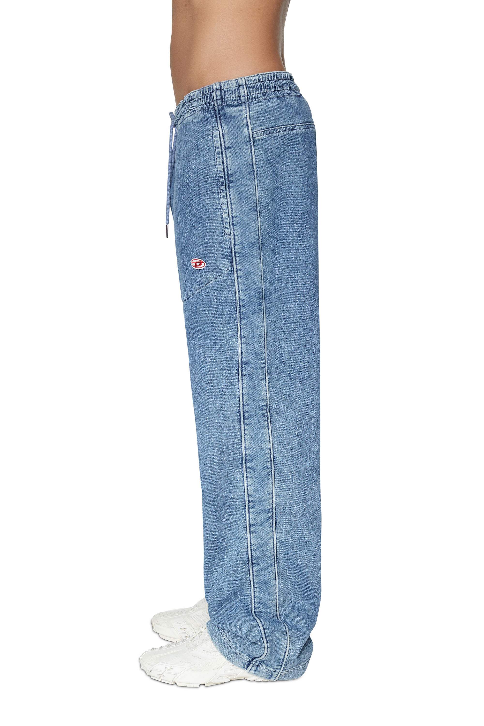 D-MARTIANS TRACK DENIM Man: Straight light blue Jeans | Diesel