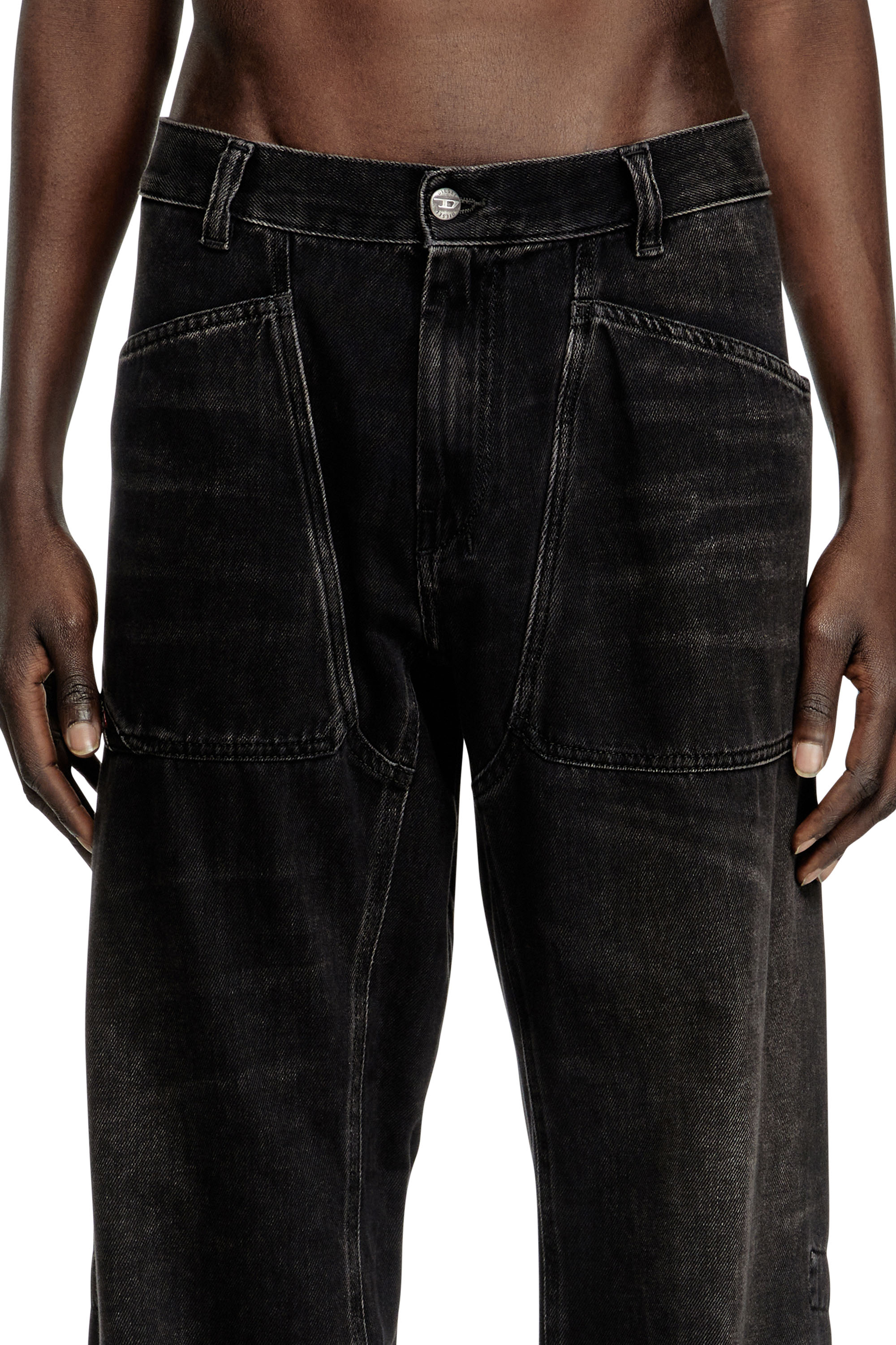 Diesel - Male's Relaxed Jeans D-Zeta 09J96, Black/Dark Grey - 5