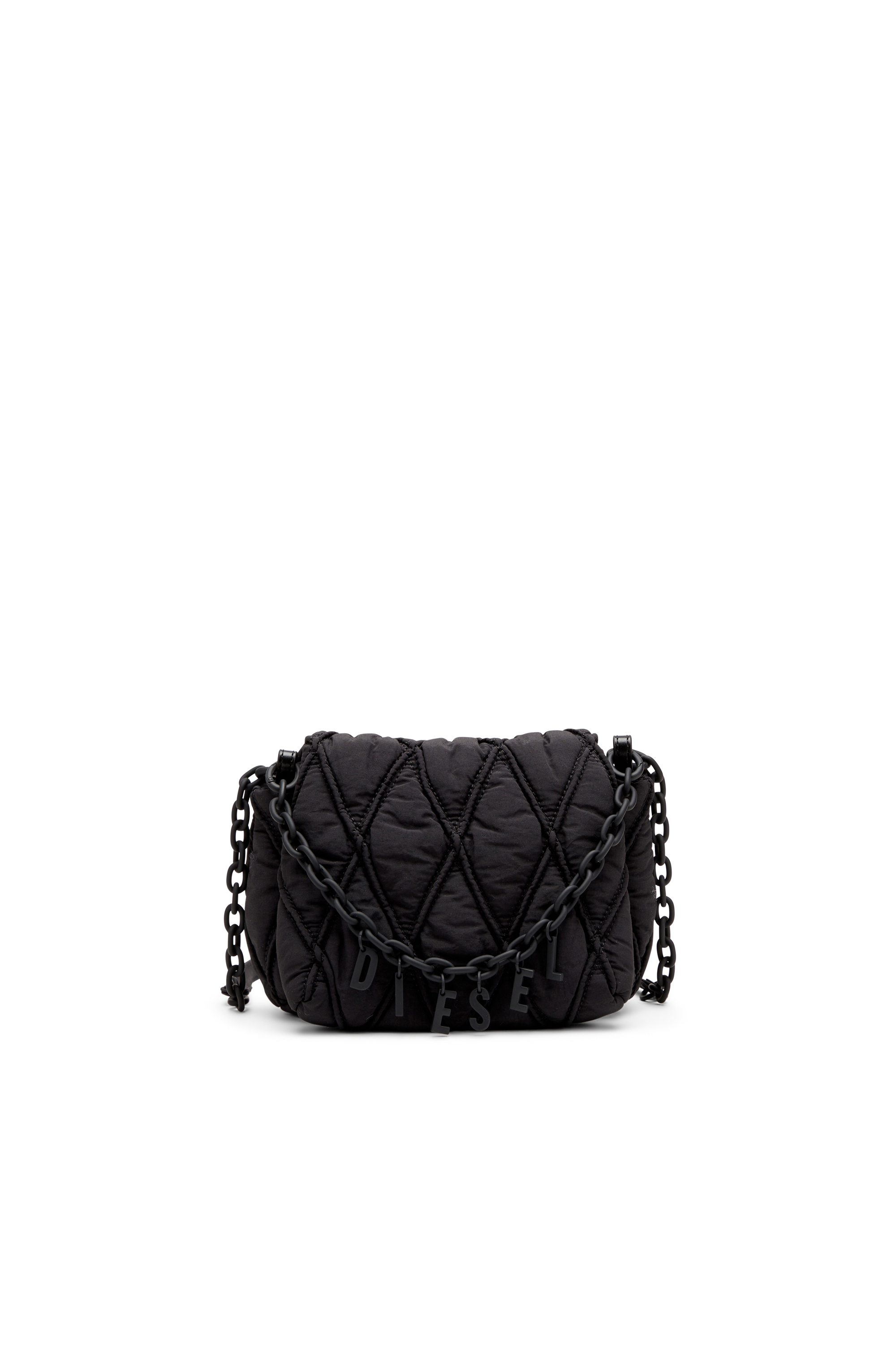 Diesel - CHARM-D SHOULDER S, Female's Charm-D S-Small shoulder bag in quilted nylon in Black - 1