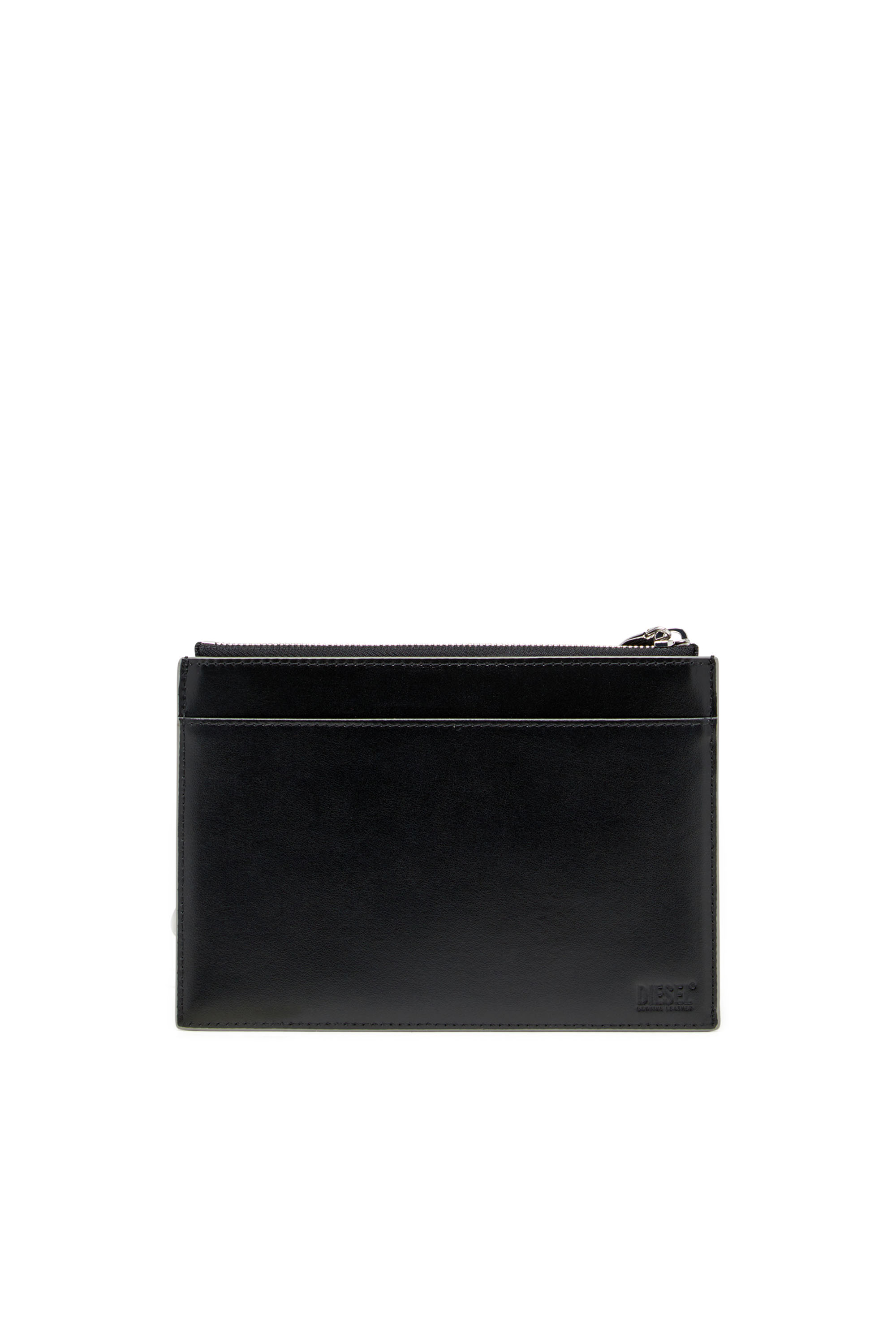 Diesel - 1DR POUCH III, Pochette zippée en cuir effet miroir Mixte in Gris argenté - 2