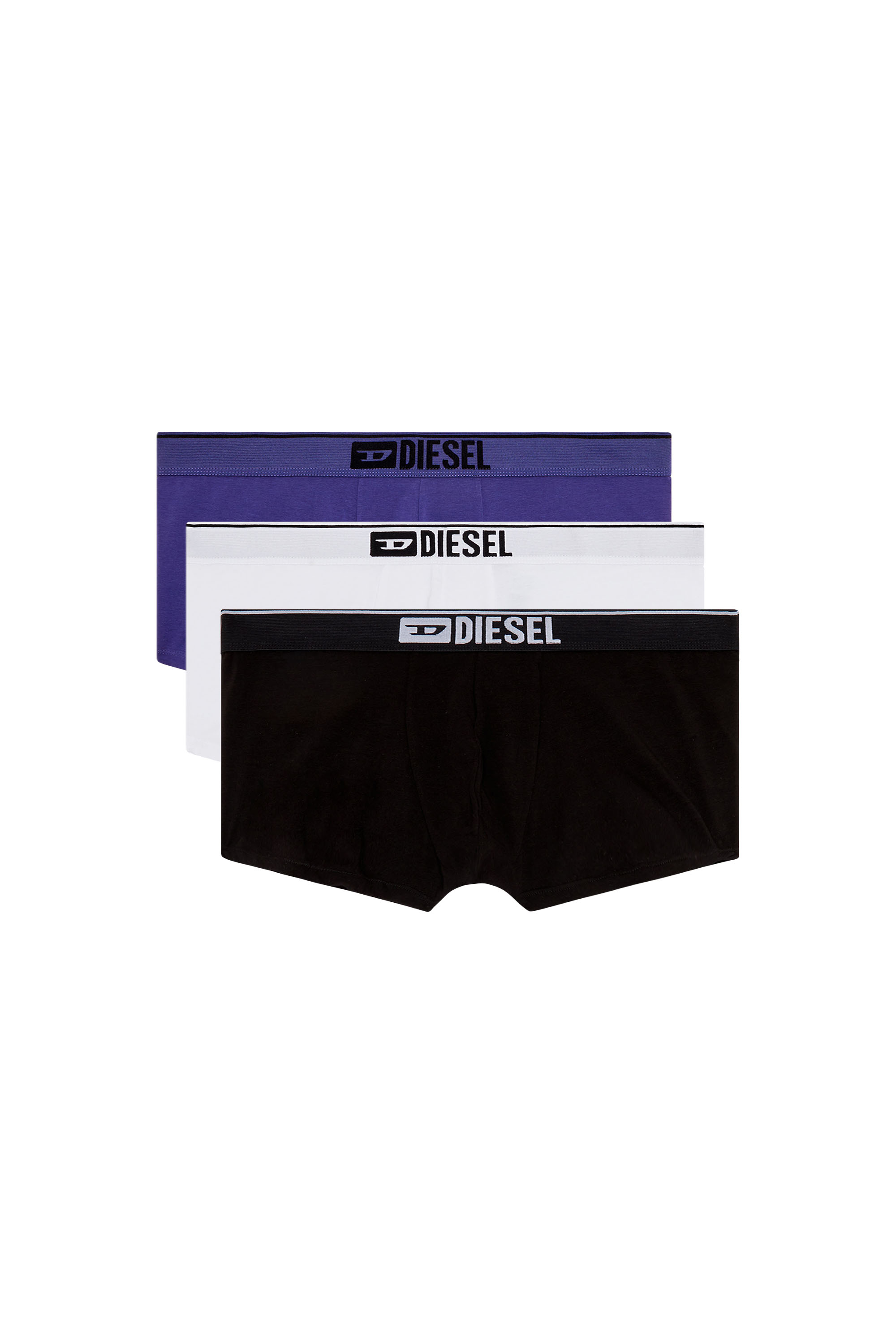 Diesel - UMBX-DAMIENTHREEPACK, Male's 3-pack of boxer briefs in stretch cotton in Black/Blue - 1