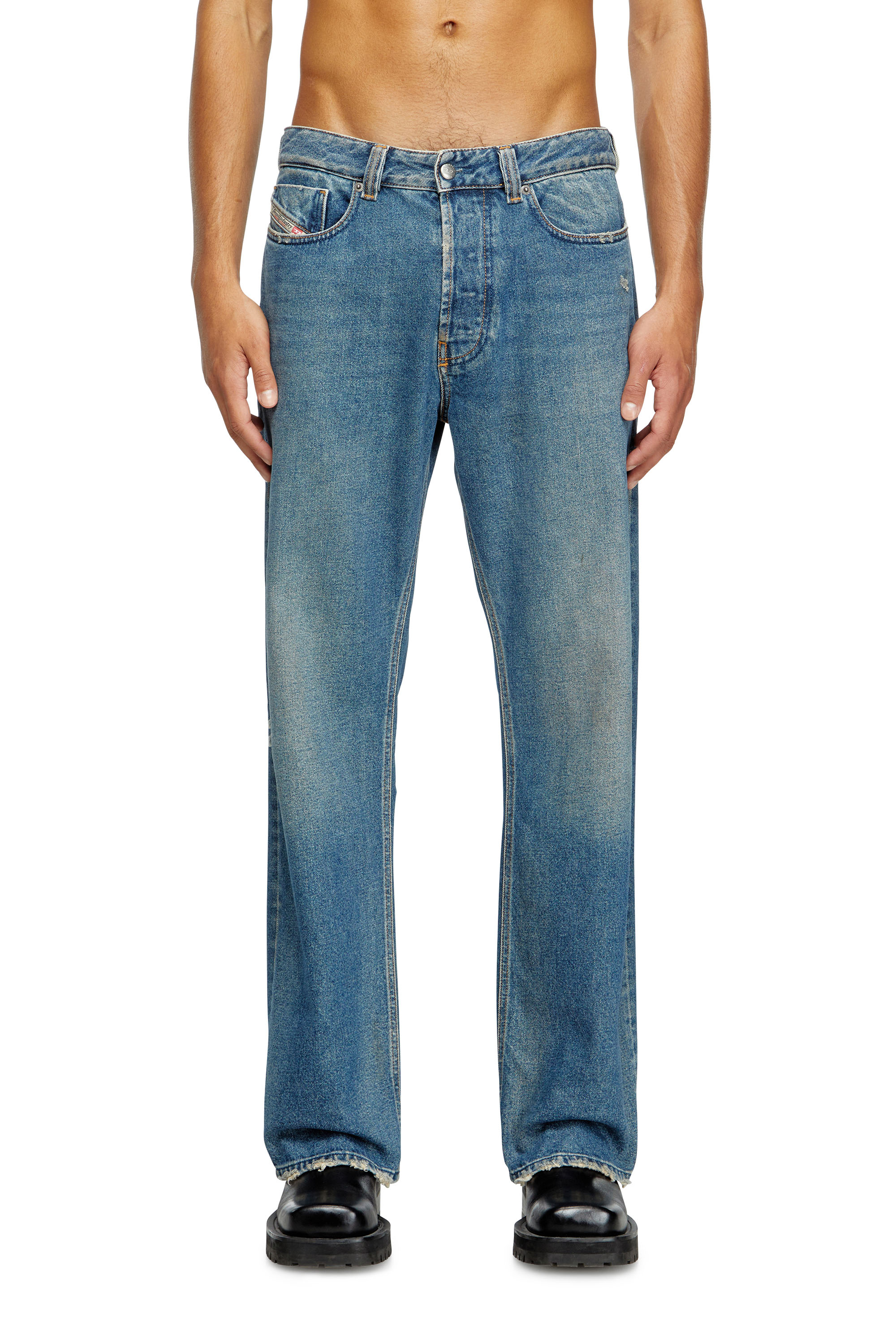 Diesel - Male's Relaxed Jeans 1980 D-Eeper 09J79, Medium Blue - 2