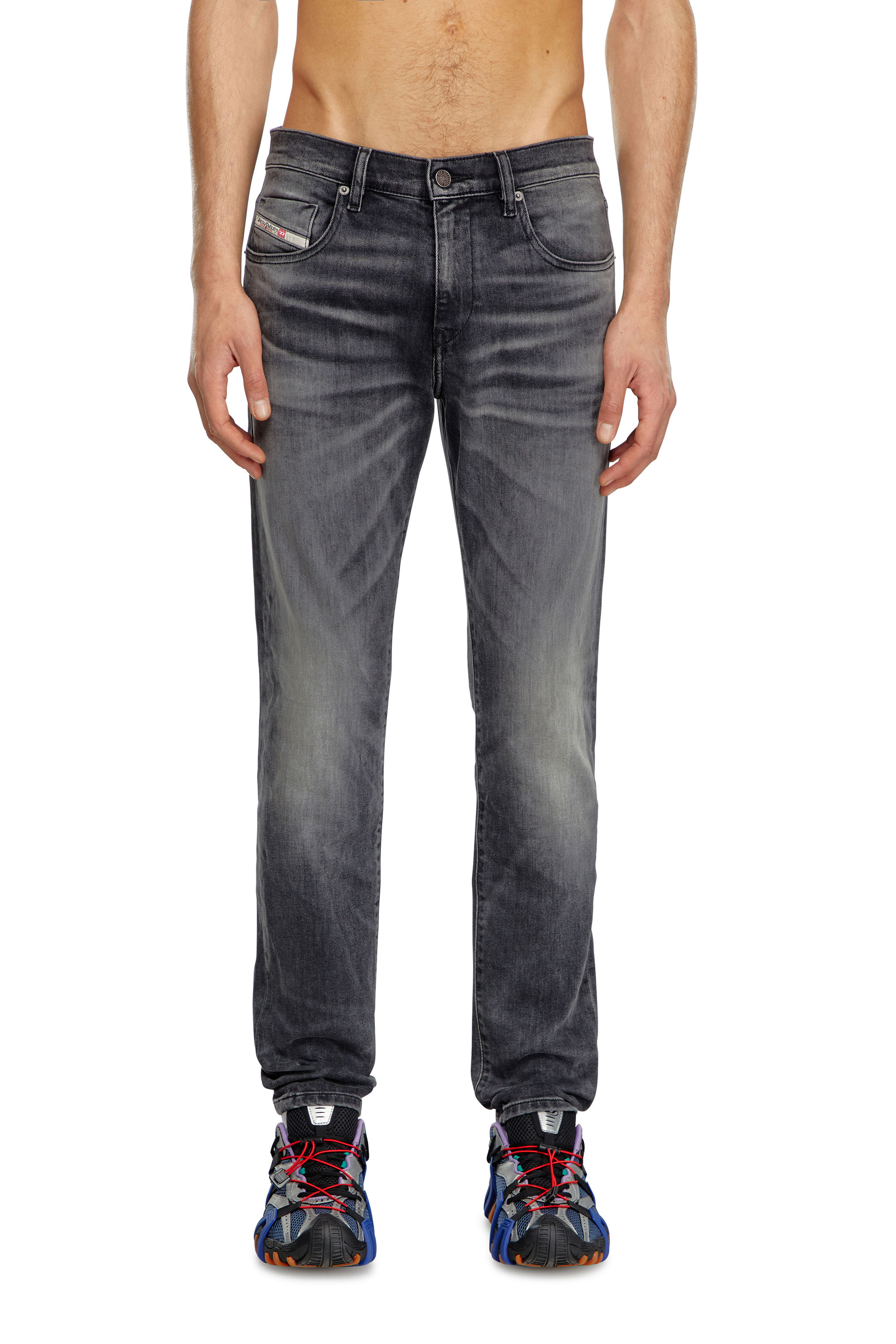 Diesel - Homme Slim Jeans 2019 D-Strukt 09J52, Noir/Gris foncé - Image 1