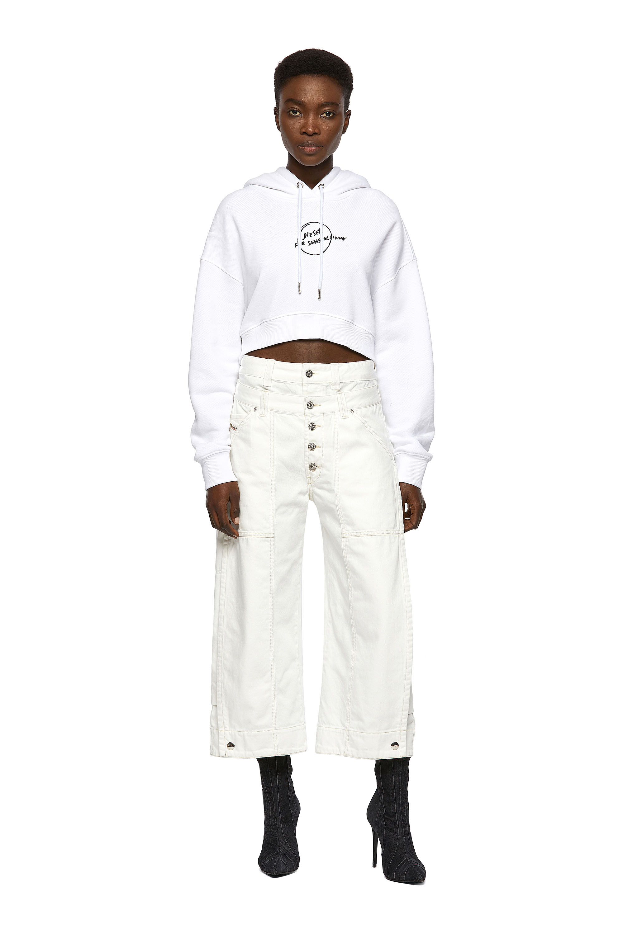Diesel - D-Laly 0HDAI Bootcut and Flare Jeans, White - Image 5