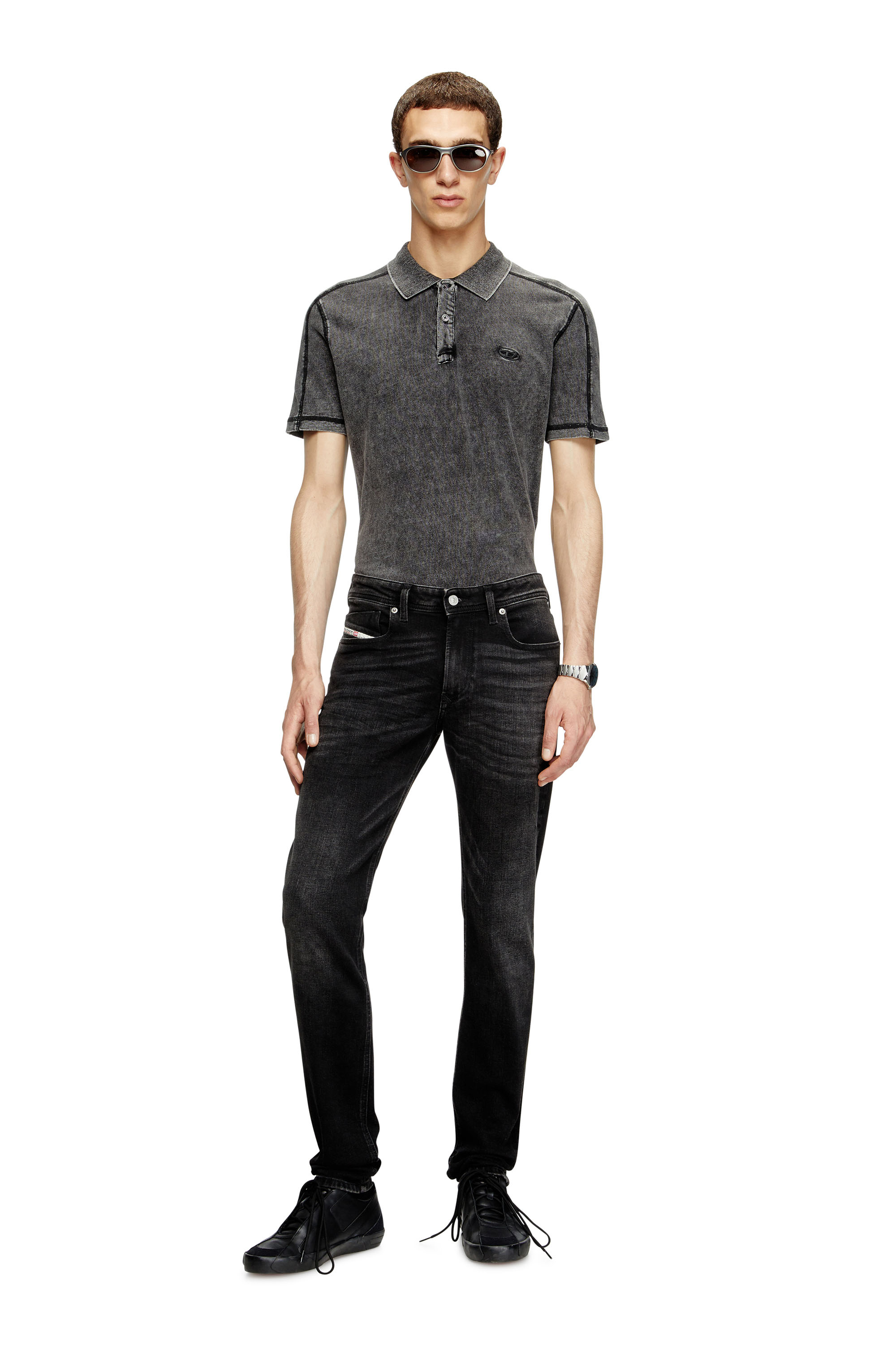 Diesel - Male's Skinny Jeans 1979 Sleenker 0GRDA, Black/Dark Grey - 2