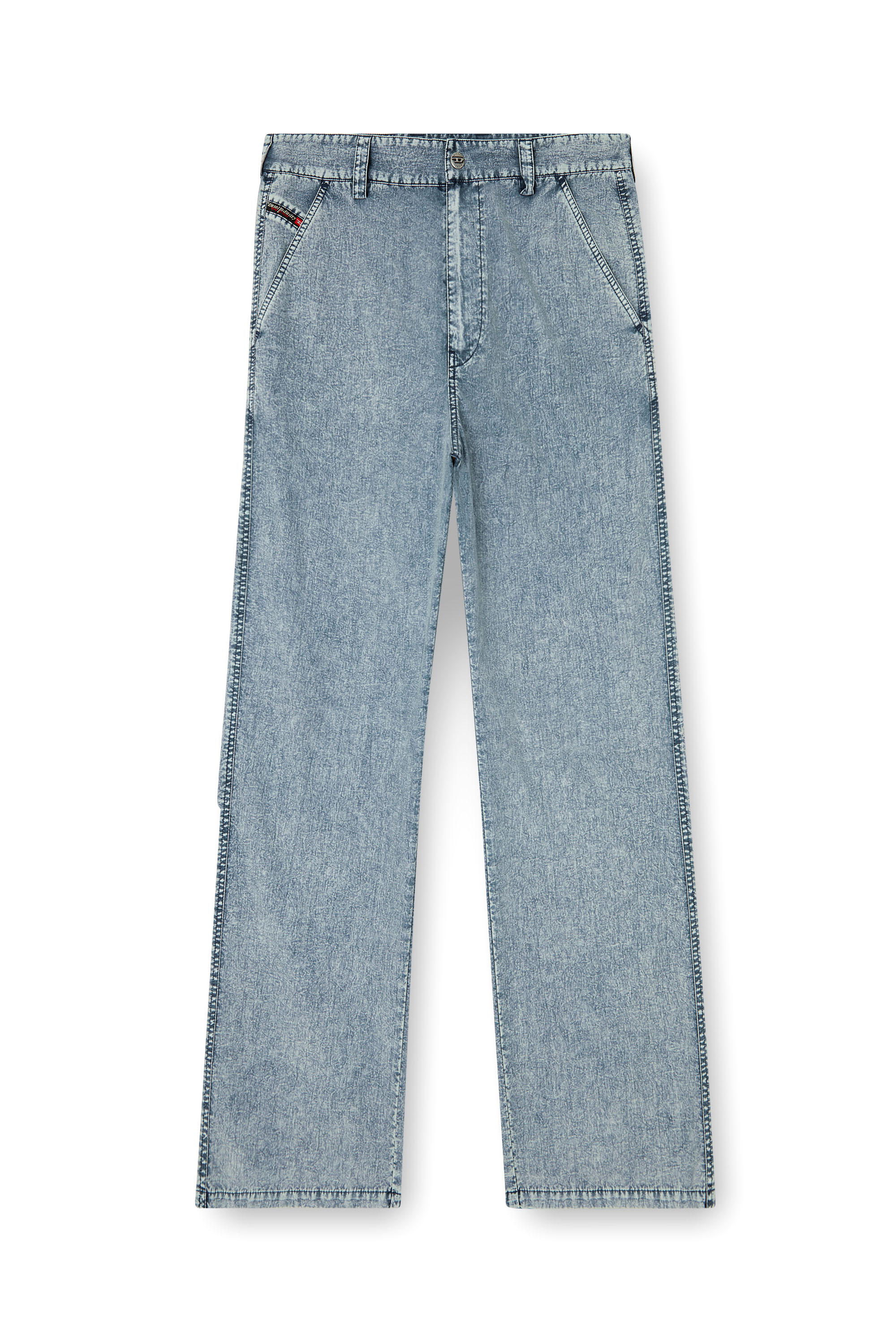 Diesel - P-HANTIK-CHINO, Male's Chino pants in recycled nylon taslan in Light Blue - 4