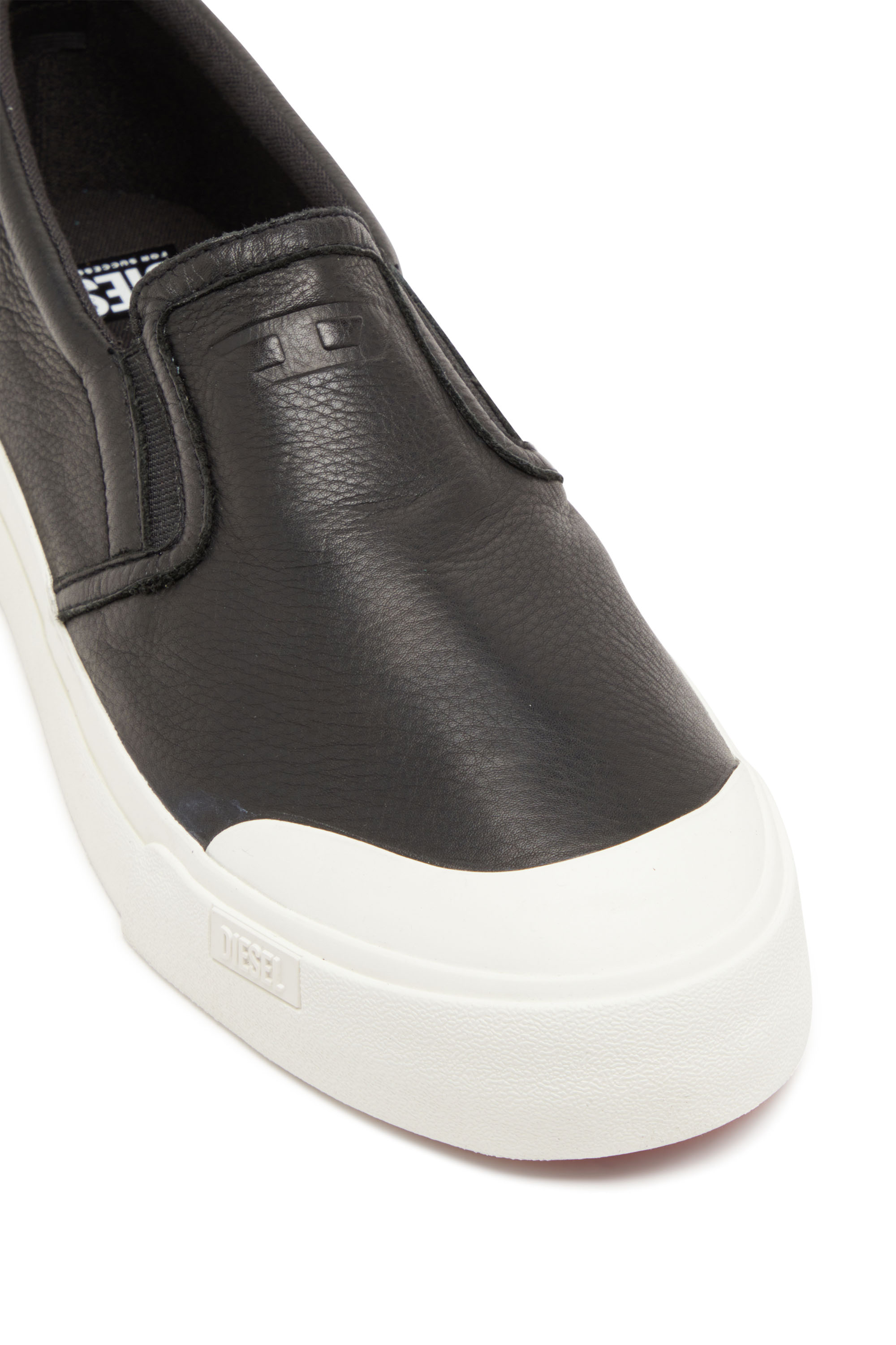 Diesel - S-ATHOS SLIP ON, Male S-Athos-Slip-on sneakers in plain leather in Black - Image 6