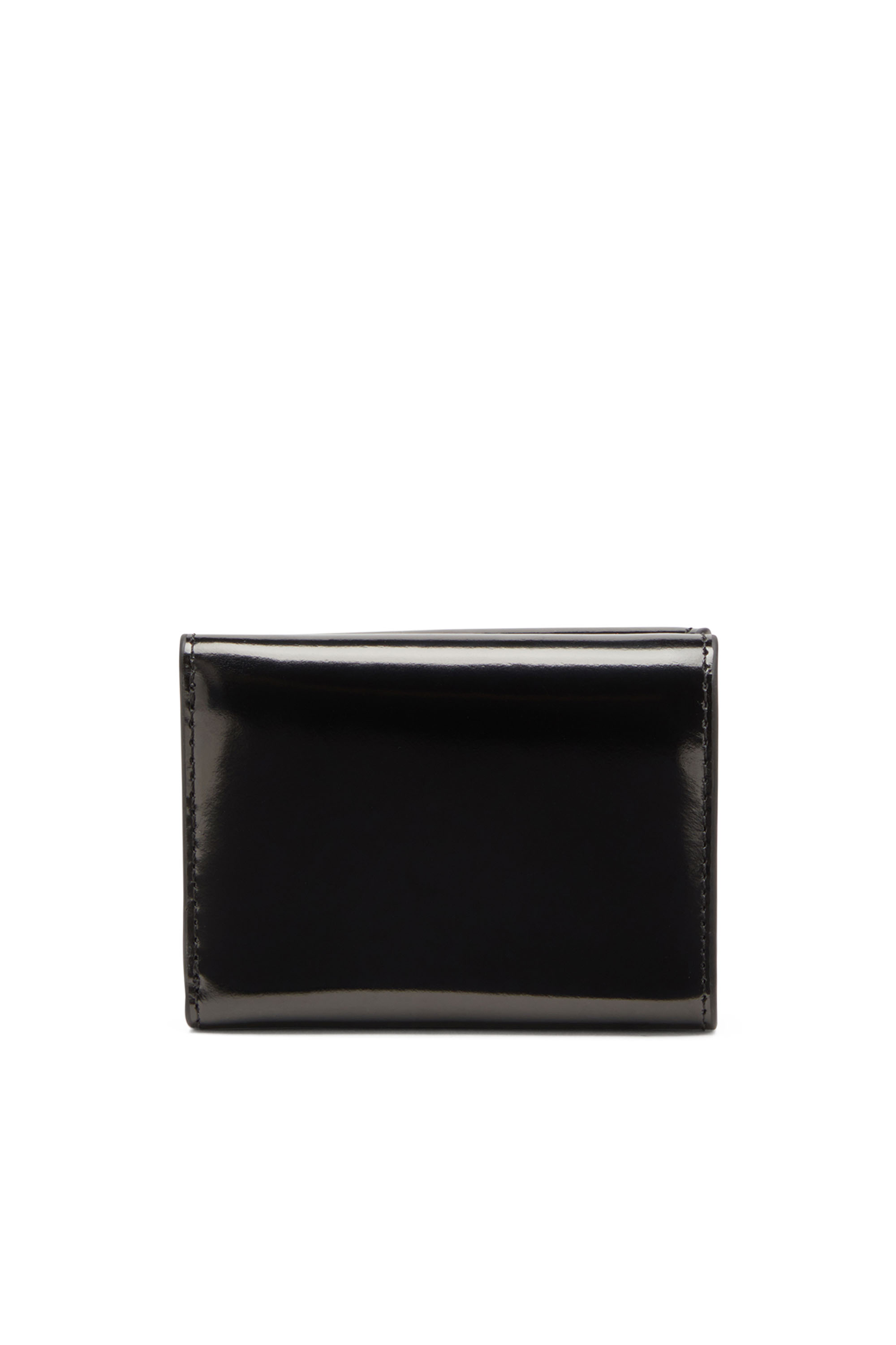 Diesel - 1DR TRI FOLD COIN XS II, Portefeuille à trois volets en cuir effet miroir Femme in Noir - 2