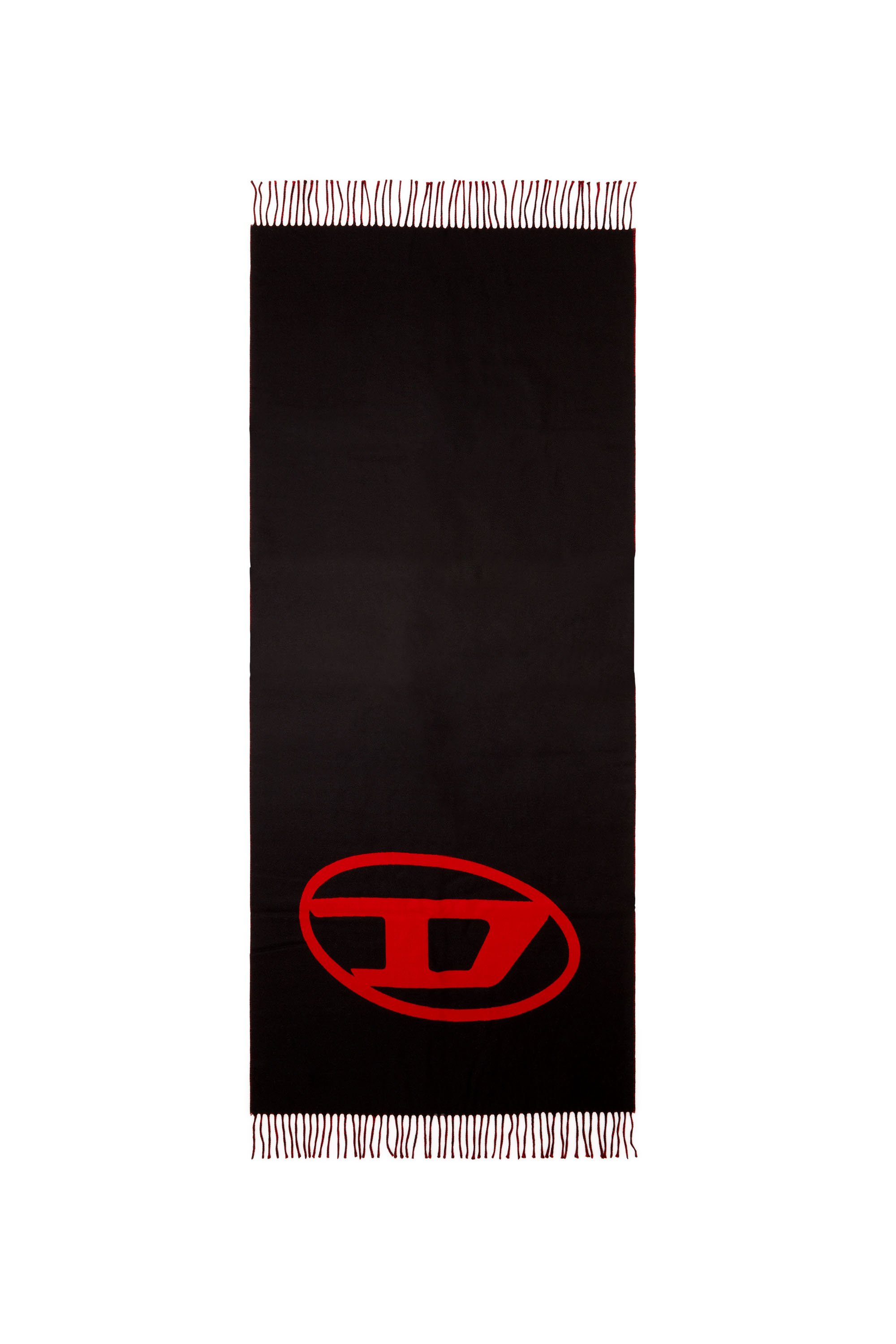 Diesel - S-TEVIE, Male's Reversible two tone wool scarf in Black/Red - 2