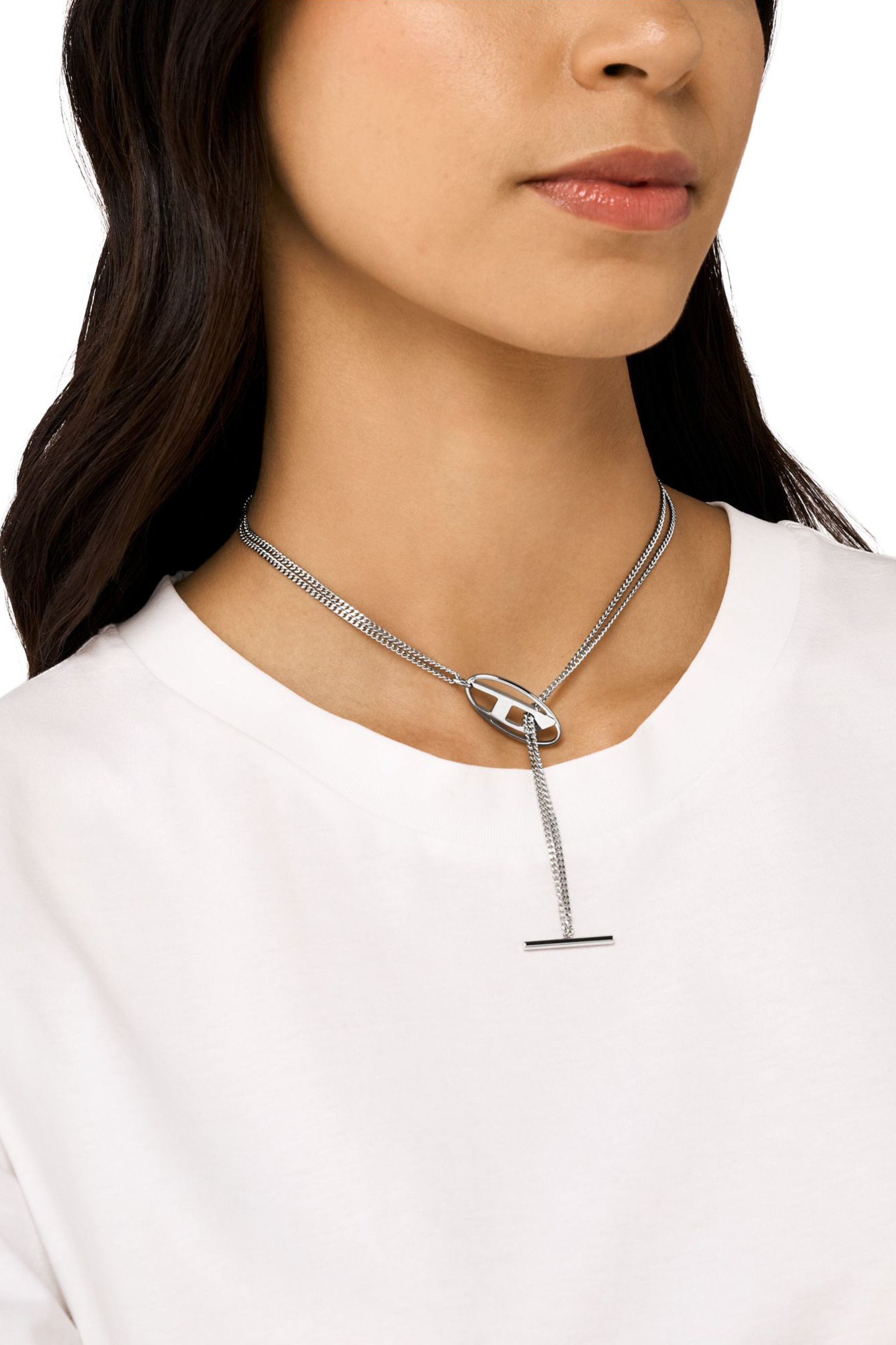 Diesel - DX1534040, Unisex's Stainless Steel Chain Necklace in Silver - 5